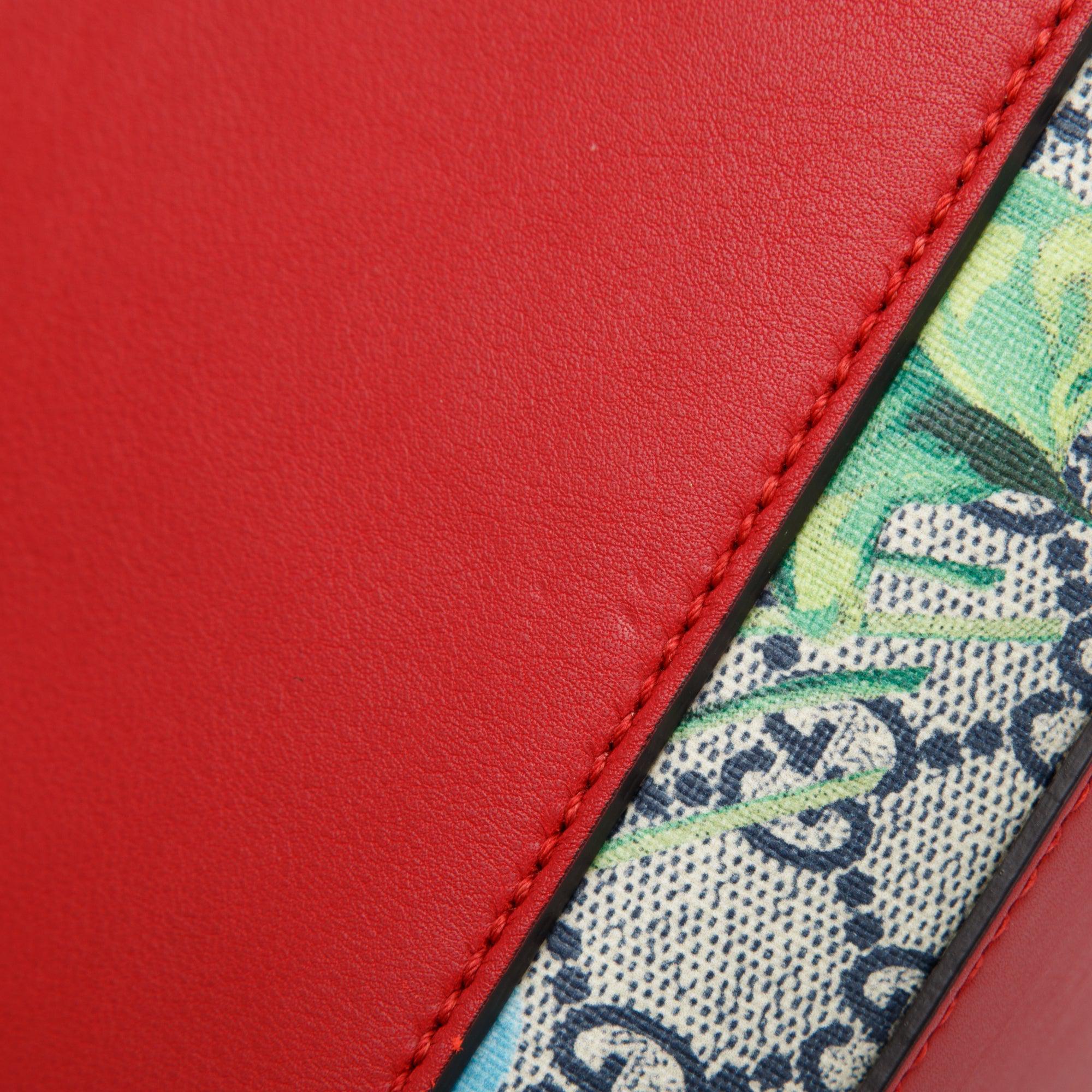 Gucci Medium GG Supreme Blooms Padlock Shoulder Bag w/ Box