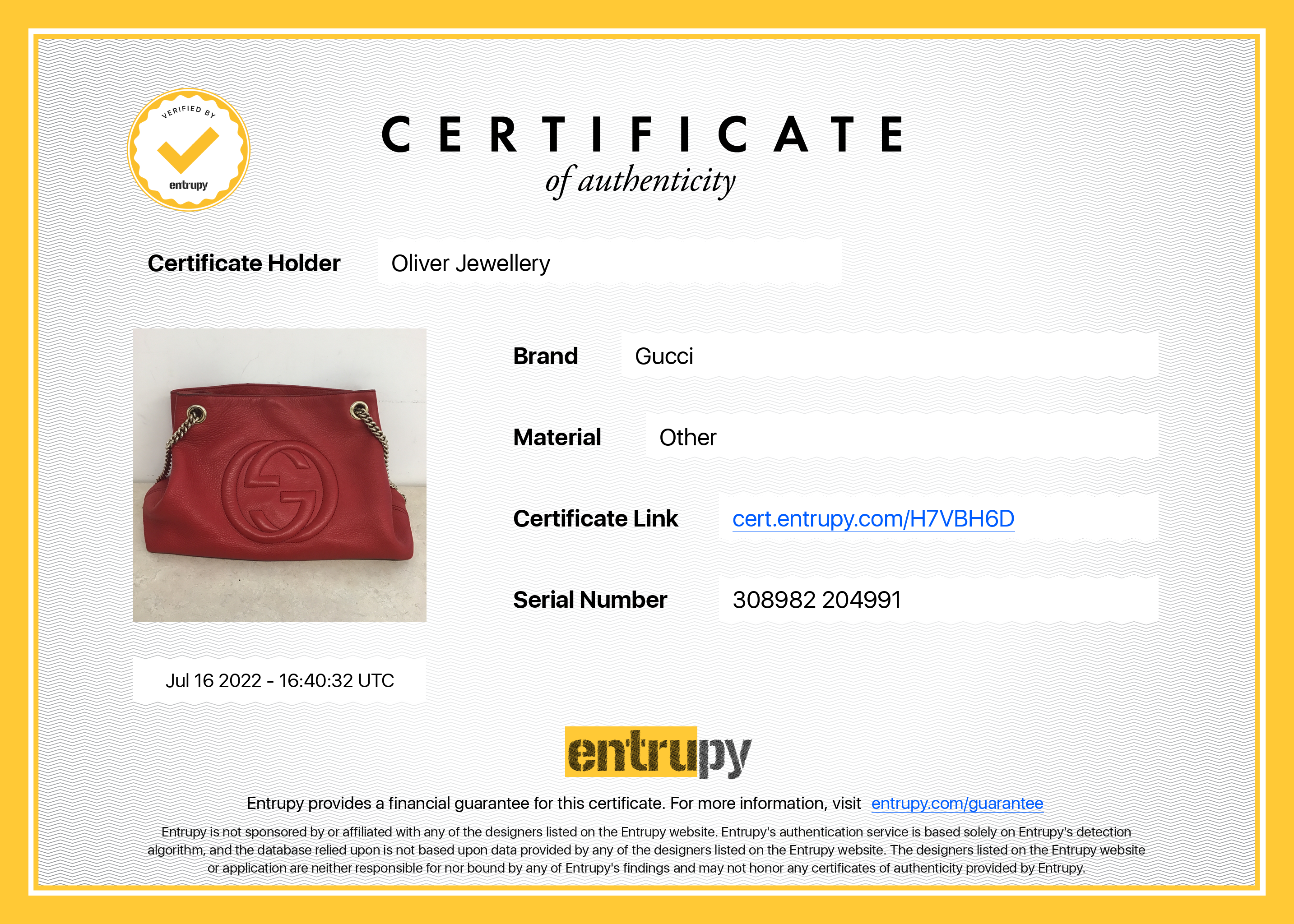 Gucci Medium Soho Chain Shoulder Bag