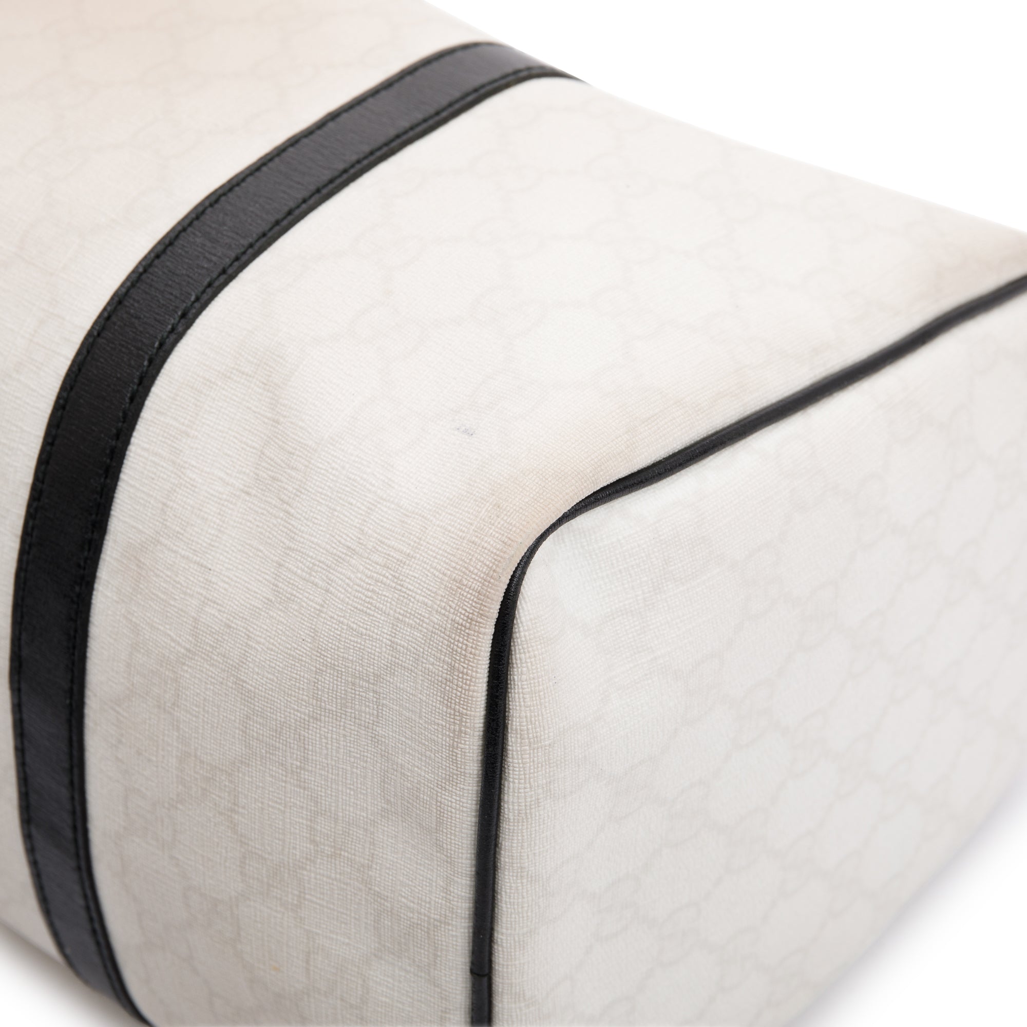 Gucci Medium White GG Supreme Joy Boston Bag