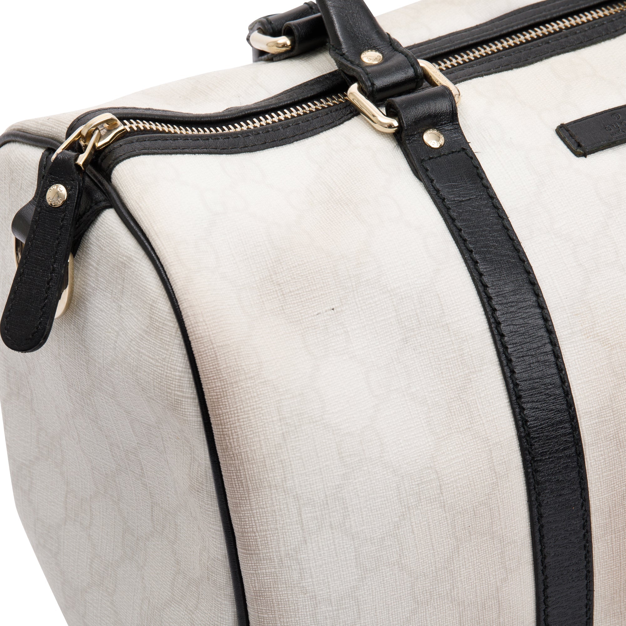 Gucci Medium White GG Supreme Joy Boston Bag