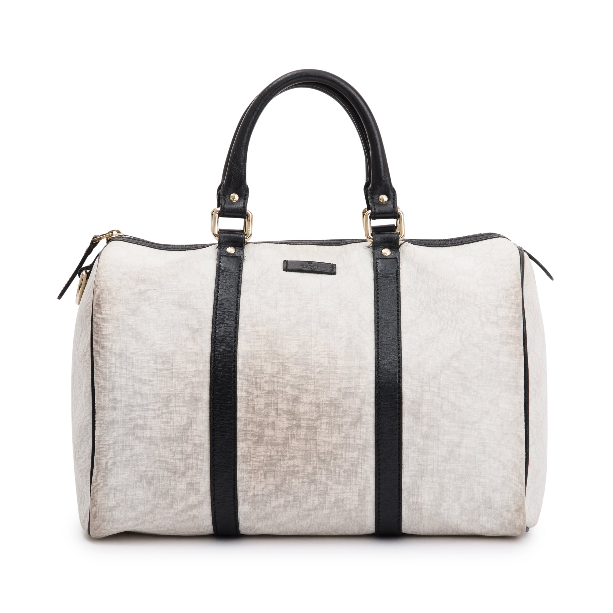 Gucci Medium White GG Supreme Joy Boston Bag