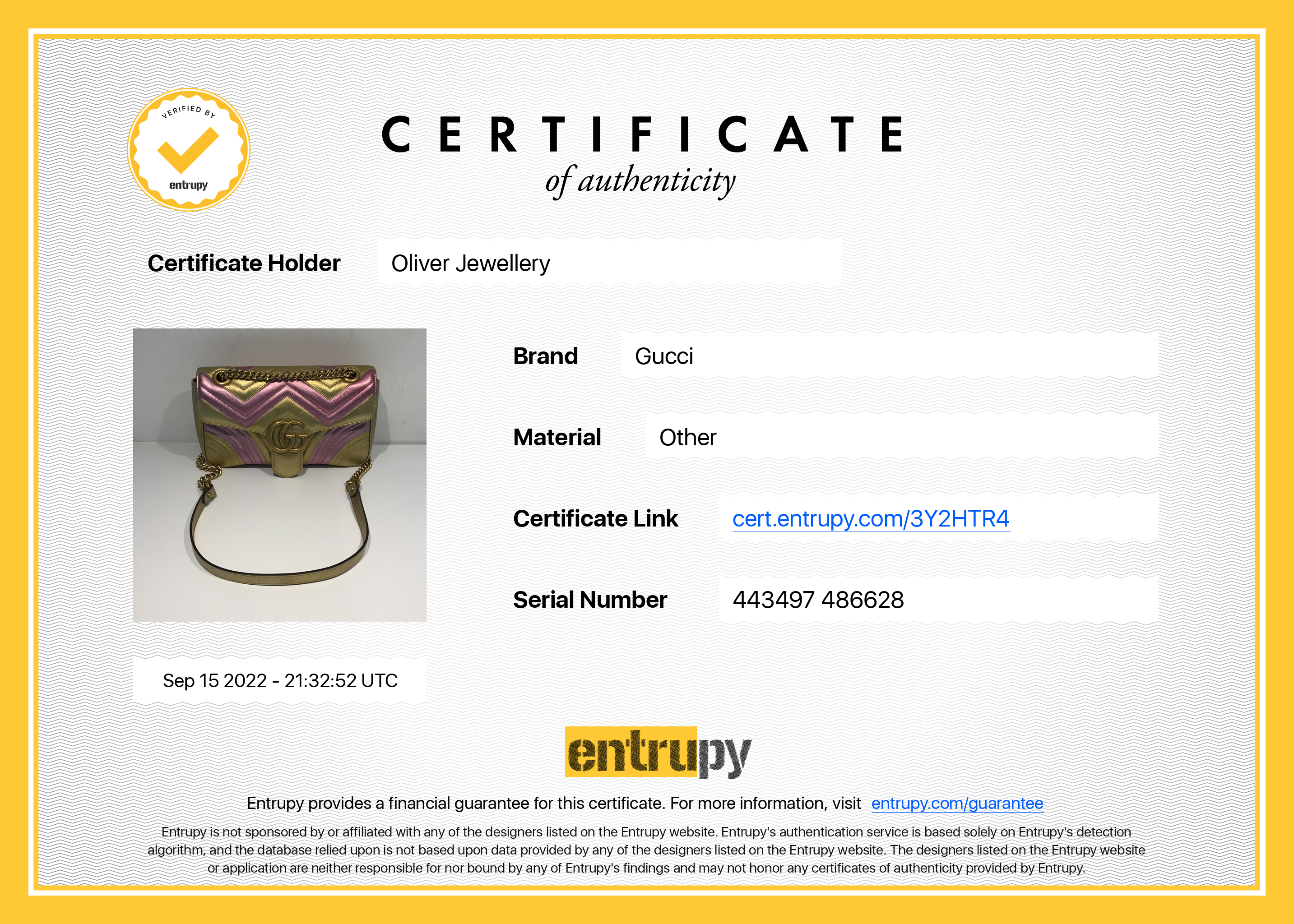 Gucci Metallic GG Marmont Matelasse Small Shoulder Bag