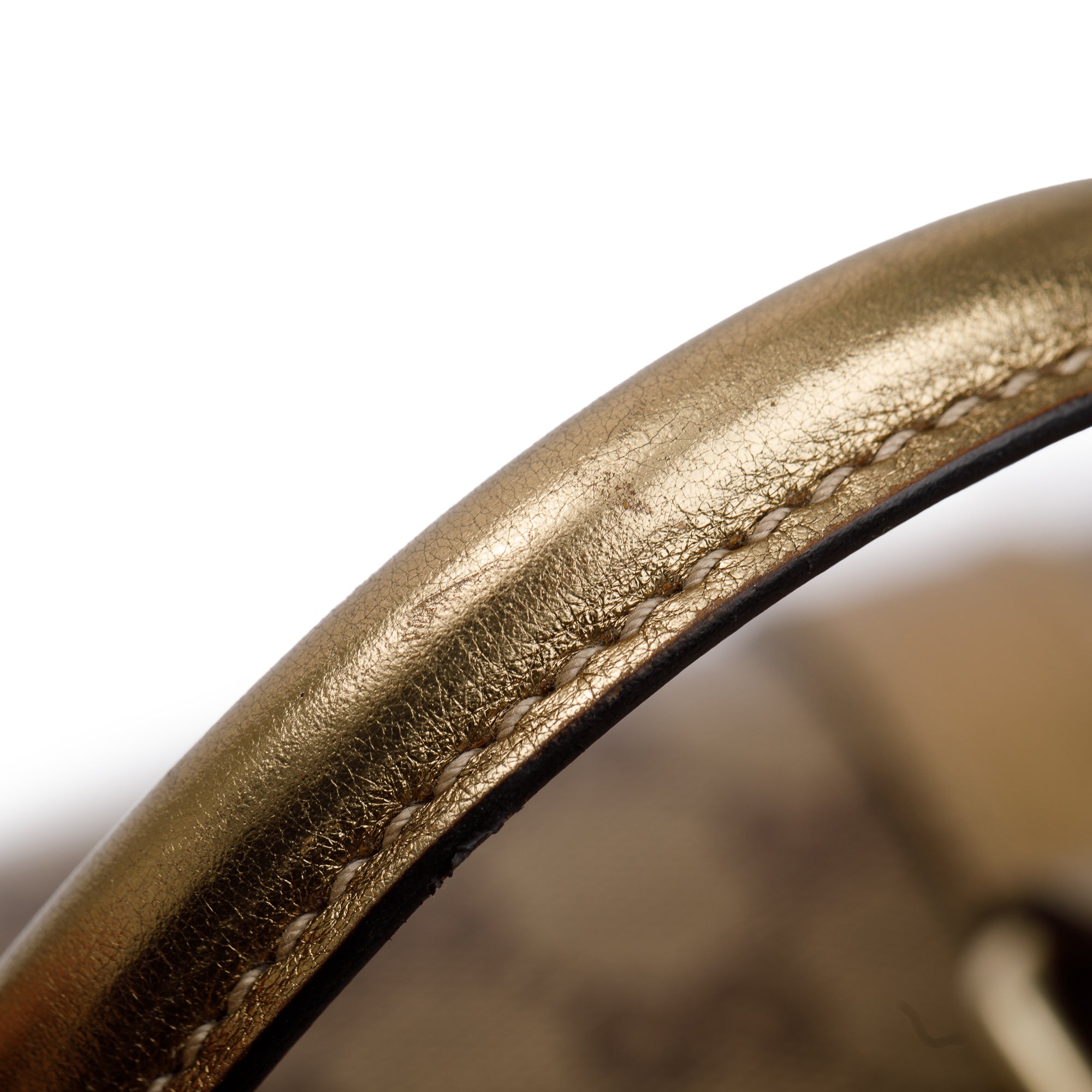 Gucci Metallic Gold GG Crystal Medium Joy Boston Bag