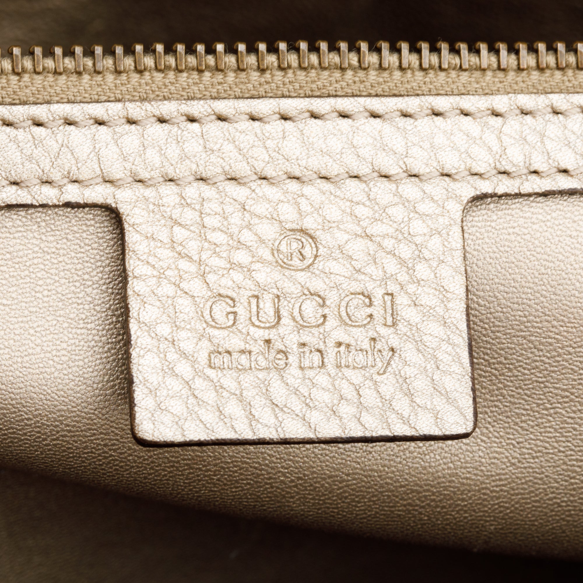 Gucci Metallic Gold Python 1973 Medium Top Handle Bag