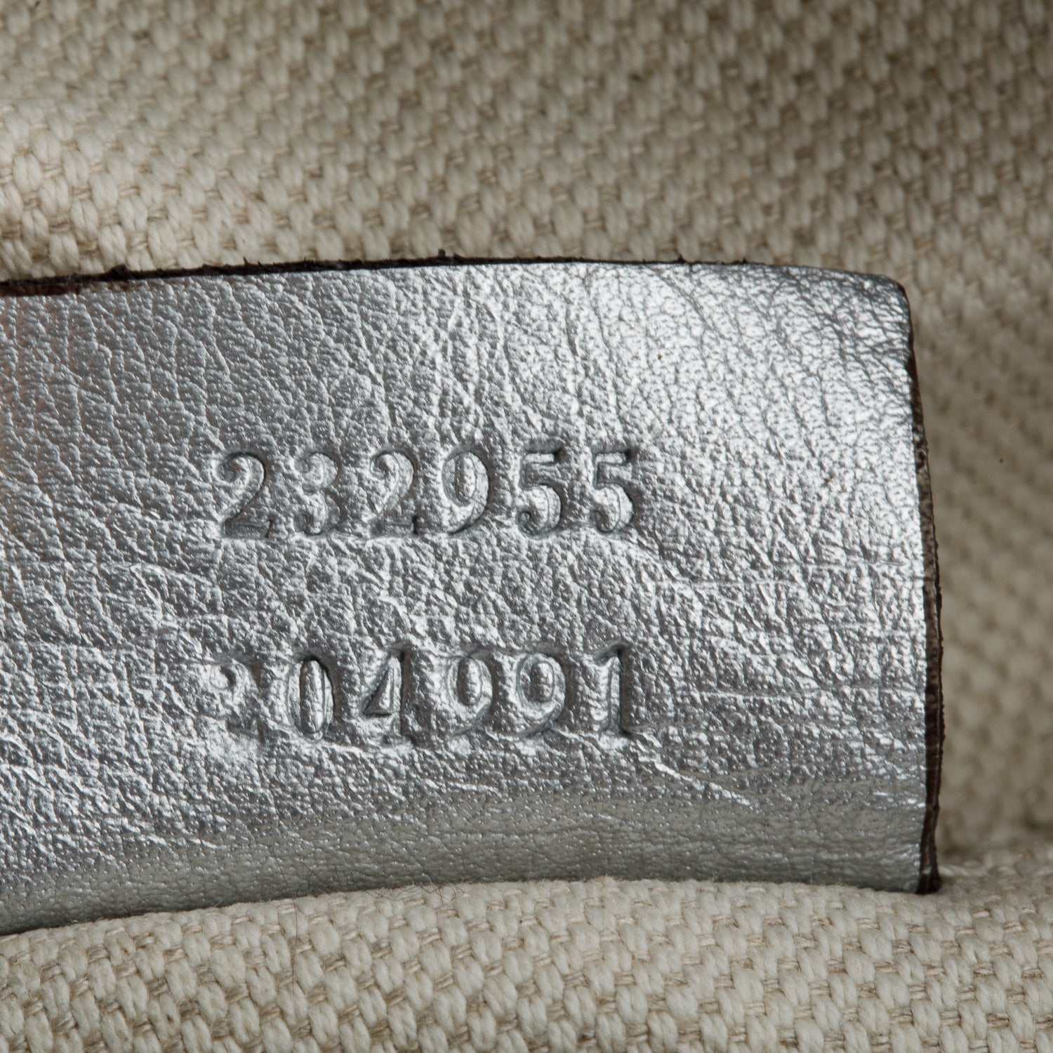 Gucci Metallic Silver GG Signature Leather Medium Sukey Hobo