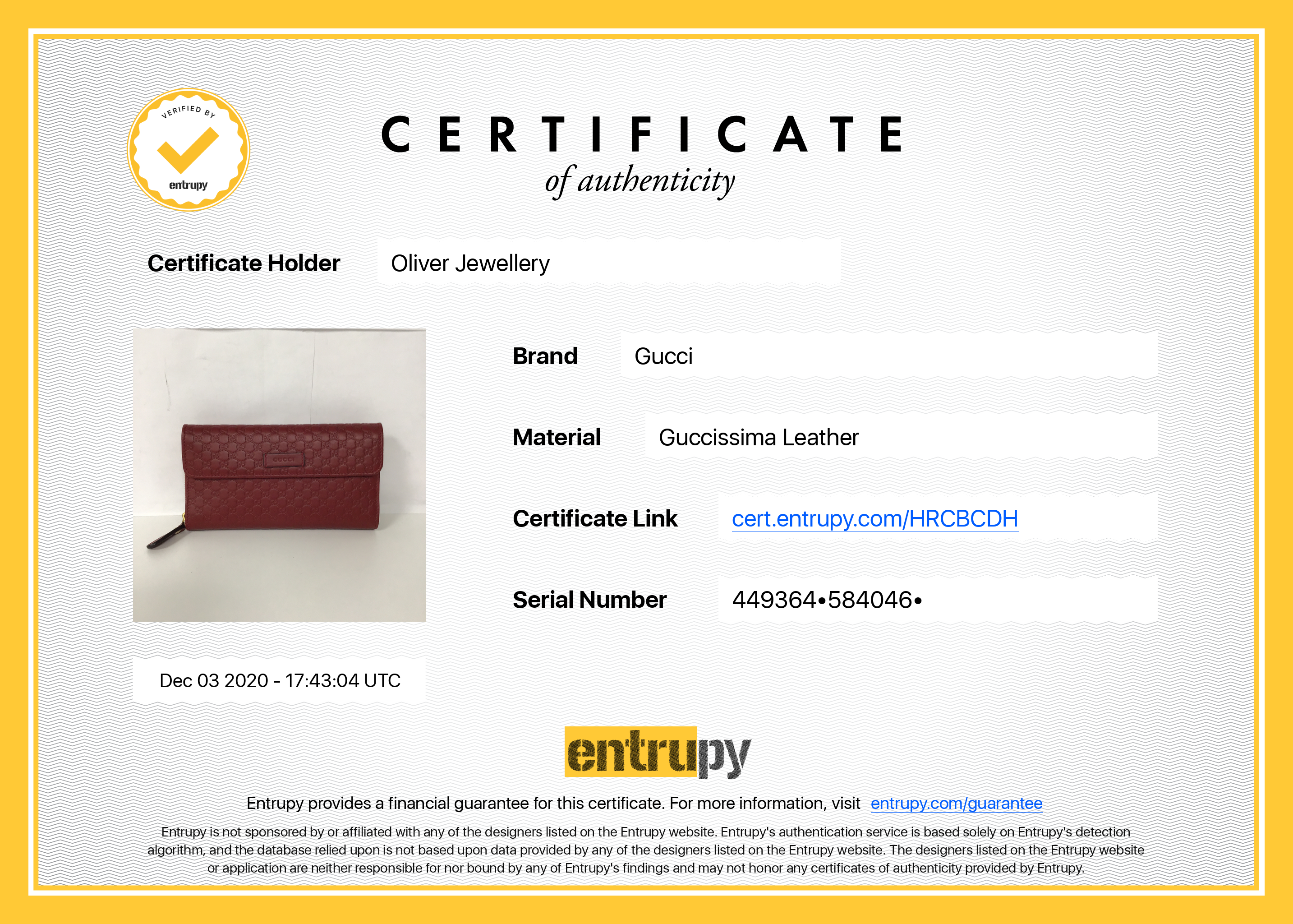 Gucci Microguccissima Continental Flap Wallet