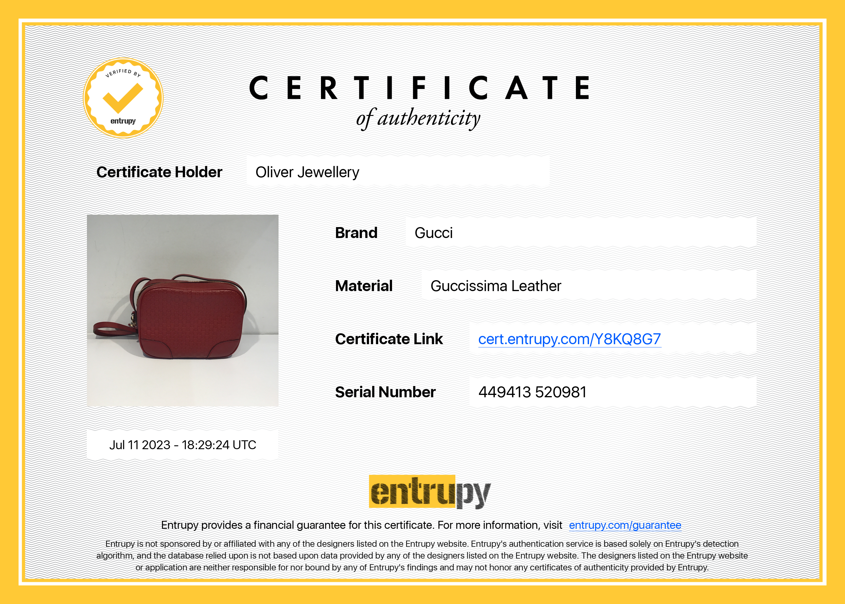 Gucci Microguccissima Mini Bree Crossbody Bag w/ Box