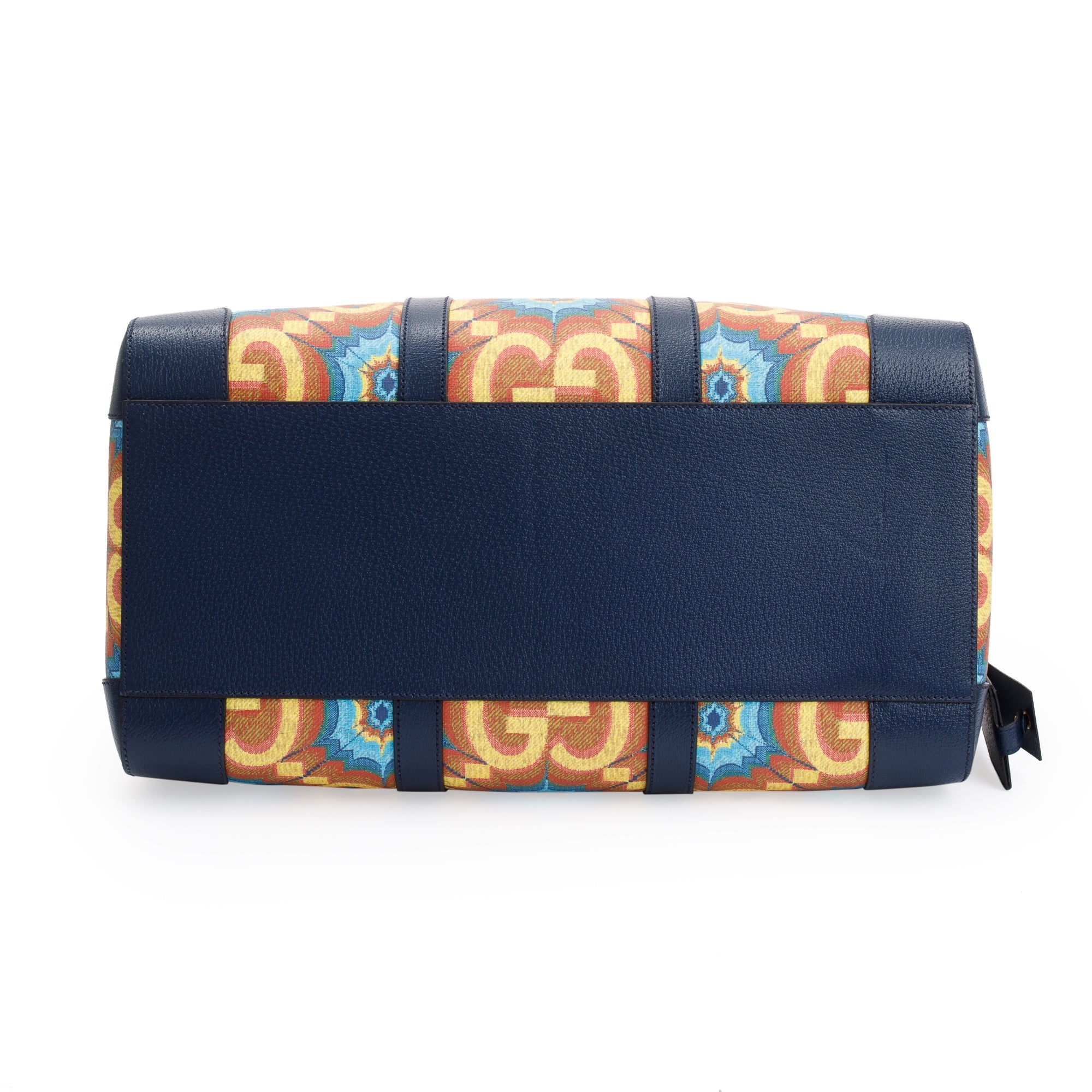 Gucci Mulricolour GG Supreme Kaleidoscope Calfskin Gucci 100 Carry-On Duffle Bag w/ Strap