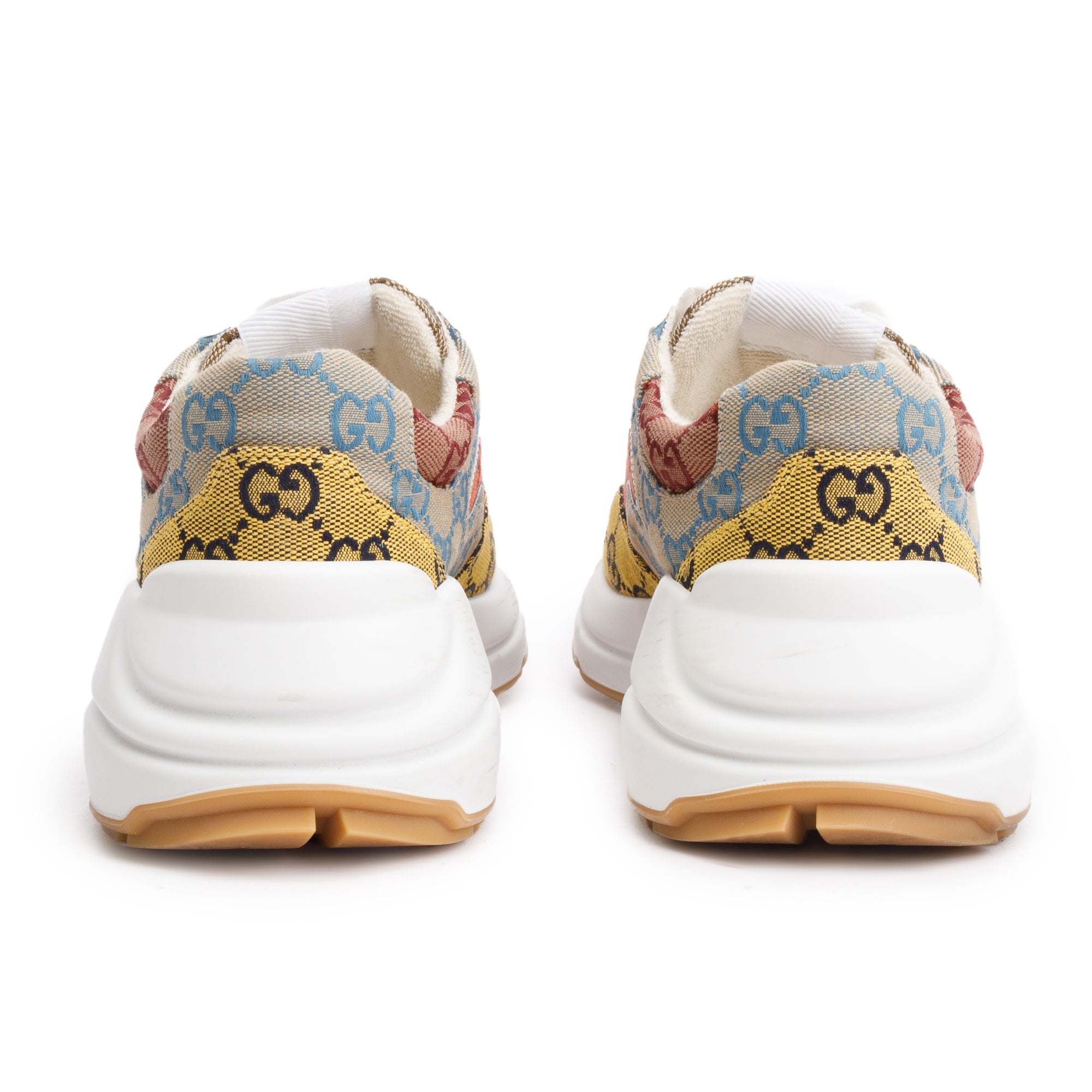 Gucci Multicolor GG Canvas Women's Rhyton Sneakers, Size 37 w/ Box