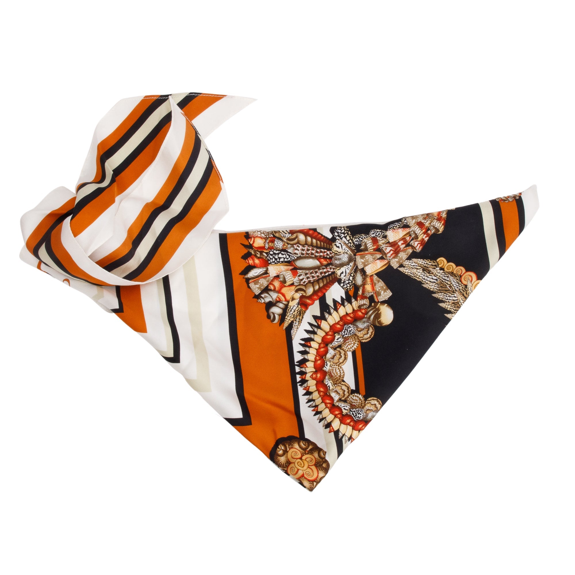Gucci Multicolor Print Halter Silk Scarf Top
