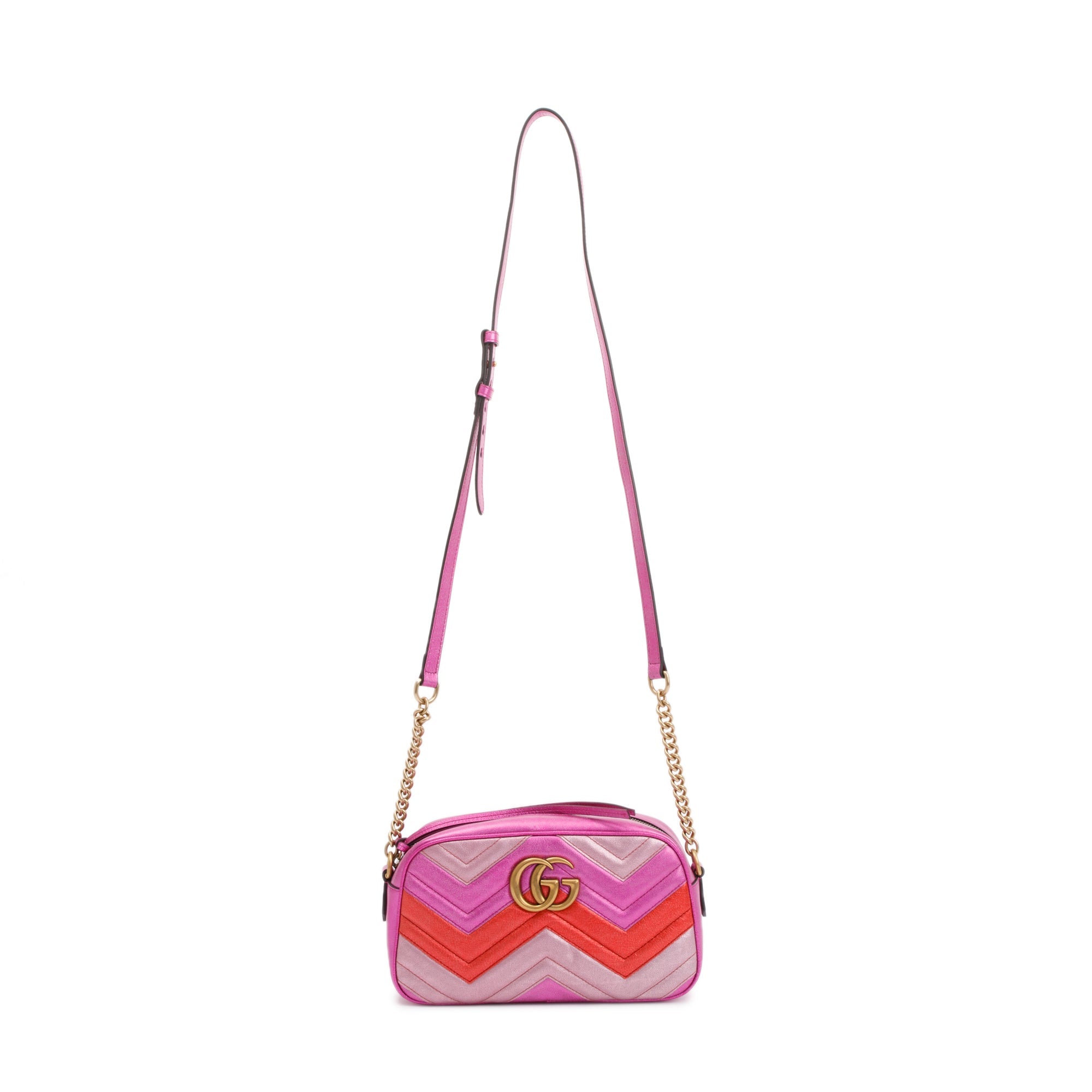 Gucci Multicolore Metallic GG Marmont Matelasse Small Shoulder Bag