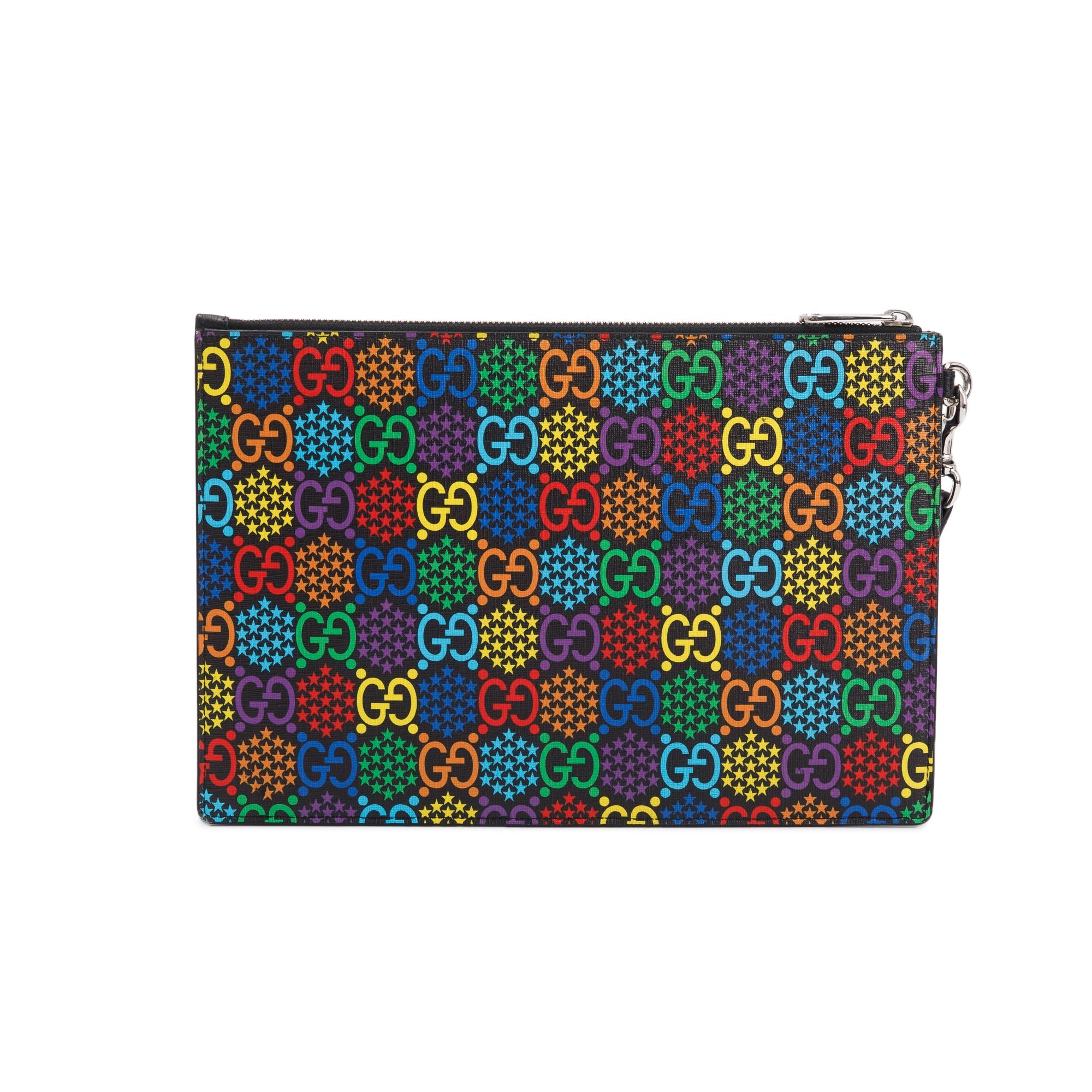 Gucci Multicolour GG Supreme Psychedelic Zip Wristlet Pouch