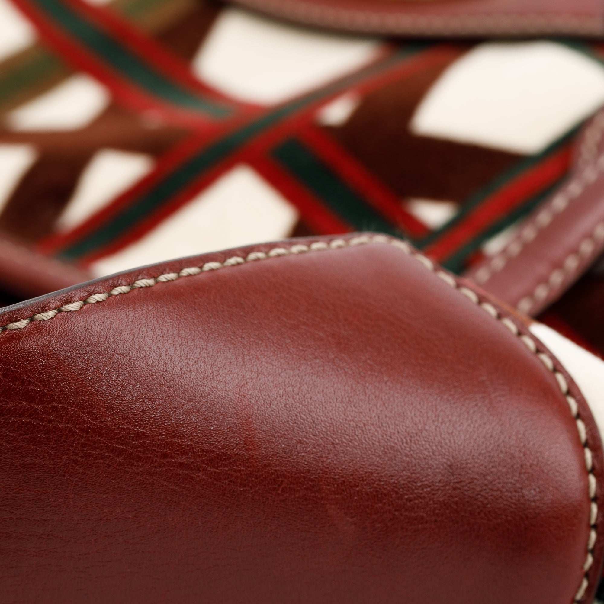 Gucci Multicolour Velvet Burgundy Leather 85th Anniversary Horsebit Hobo