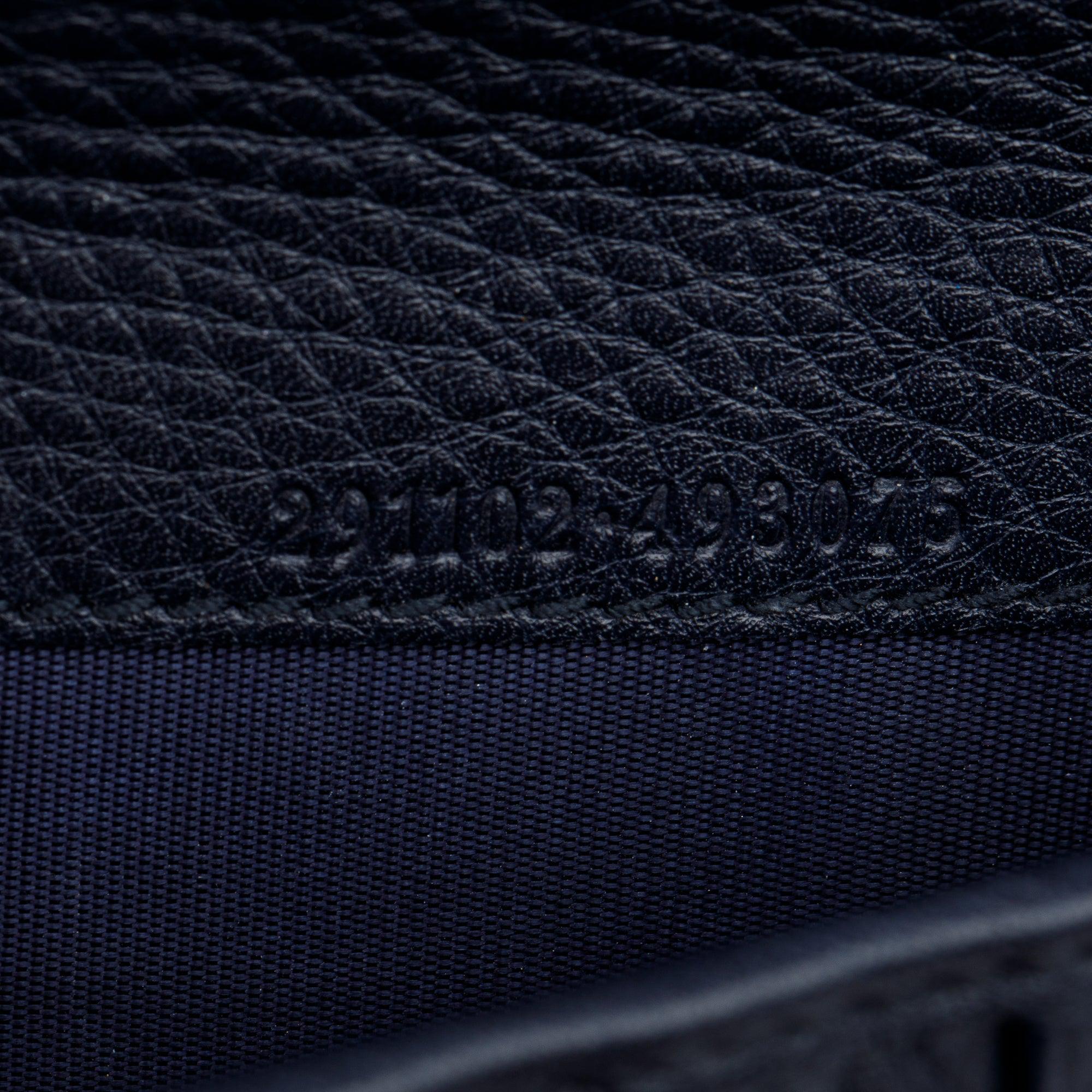 Gucci Navy Leather Soho GG Logo Continental Zip Around Wallet