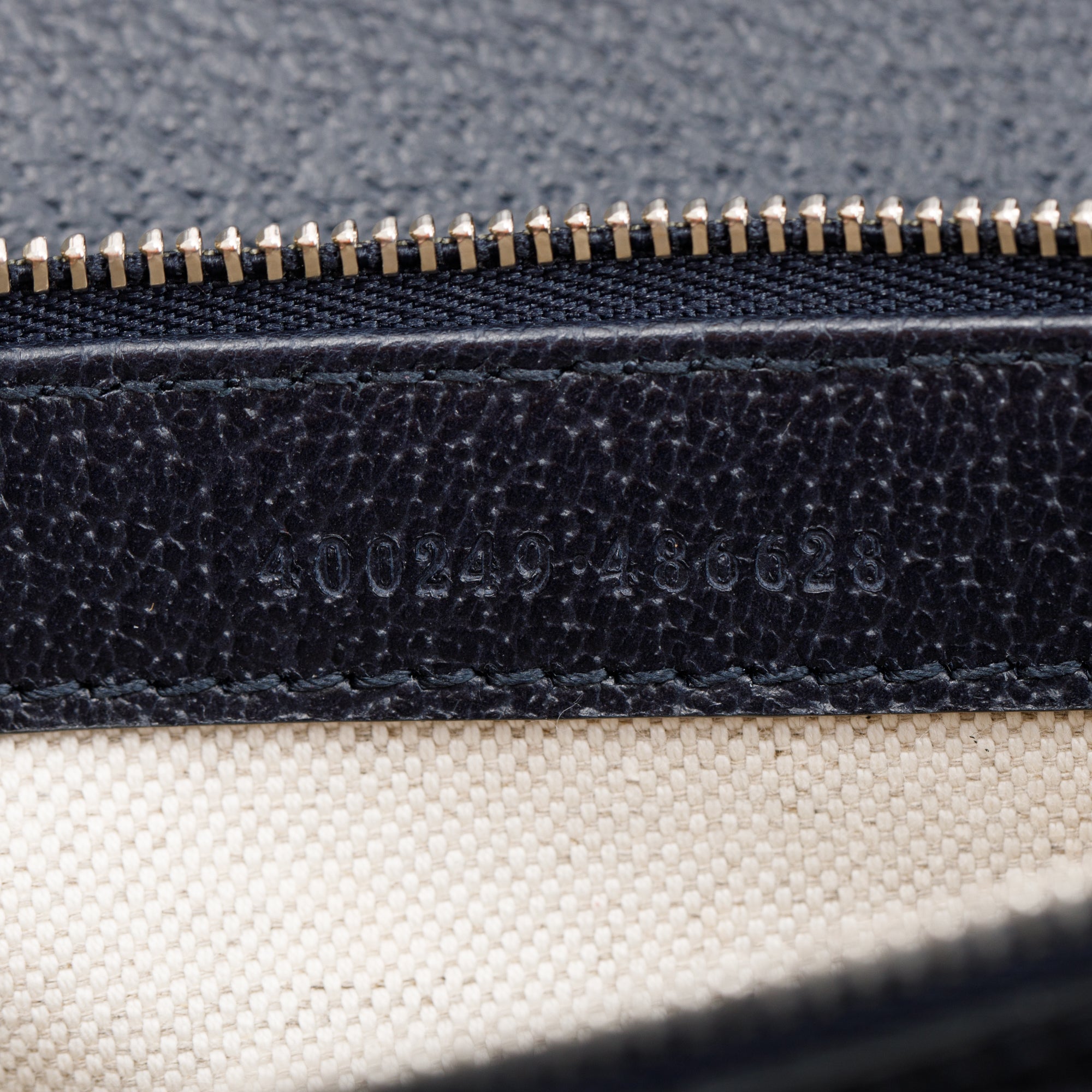 Gucci Navy Leather Trimmed GG Supreme Dionysus Small Shoulder Bag