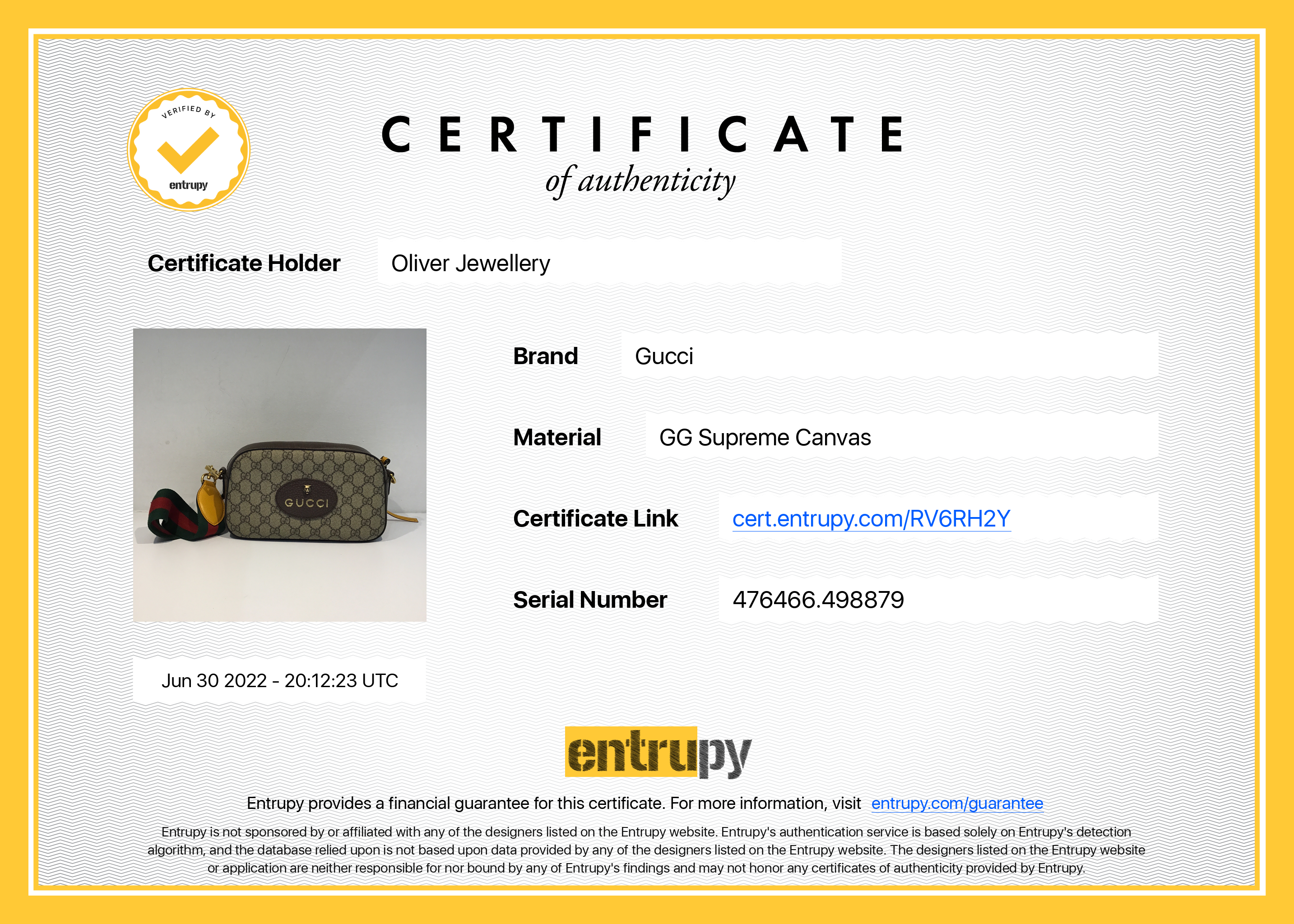 Gucci Neo Vintage GG Supreme Messenger Bag