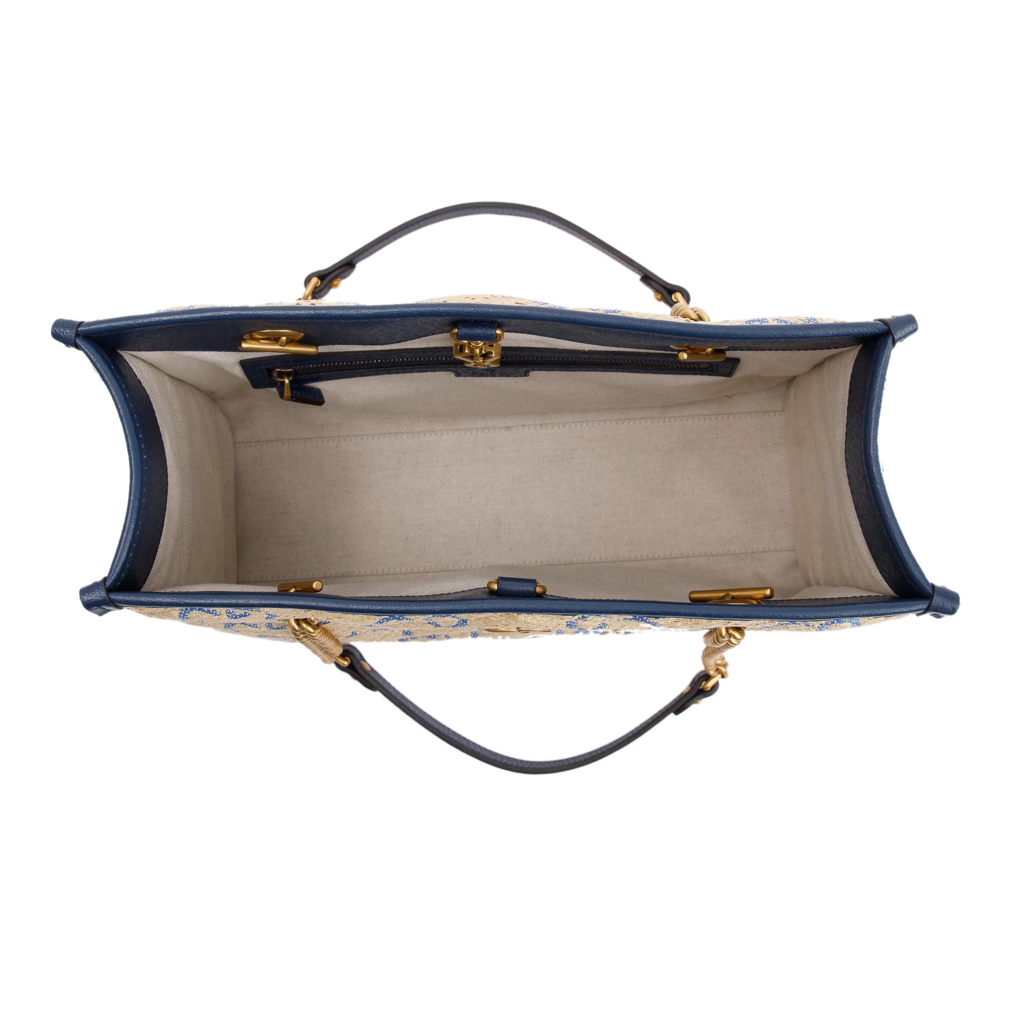 Gucci Neutral Raffia GG Marmont Tote w/ Receipt