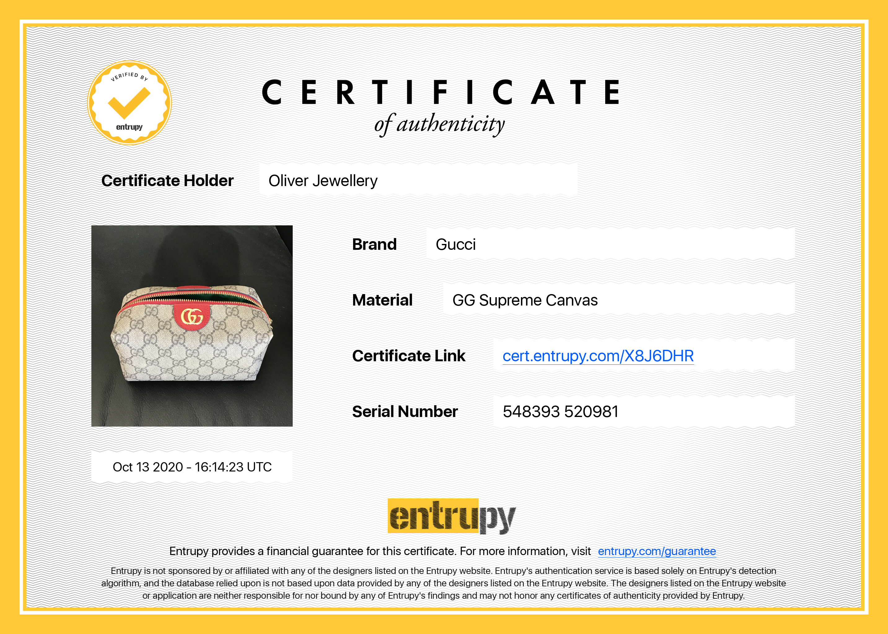 Gucci Ophidia GG Cosmetic Case