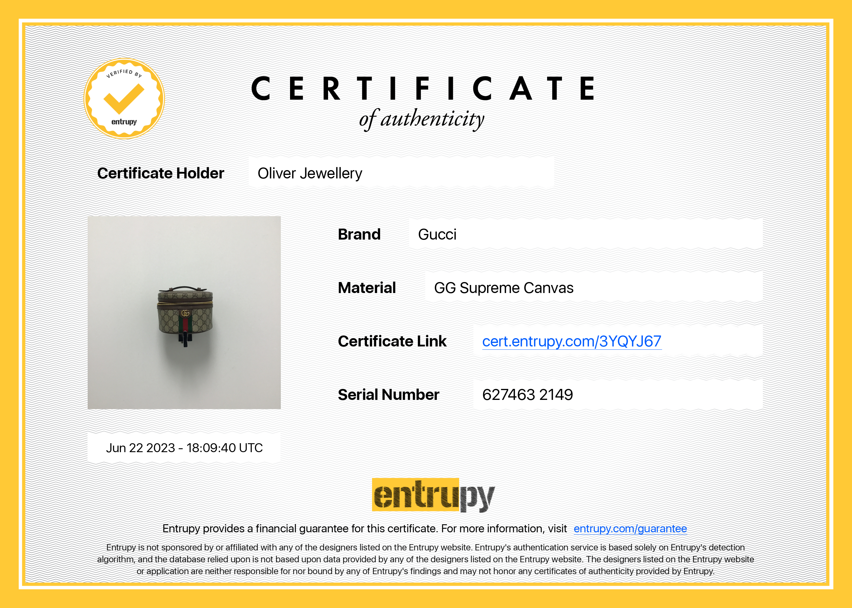 Gucci Ophidia GG Cosmetic Case w/ Box