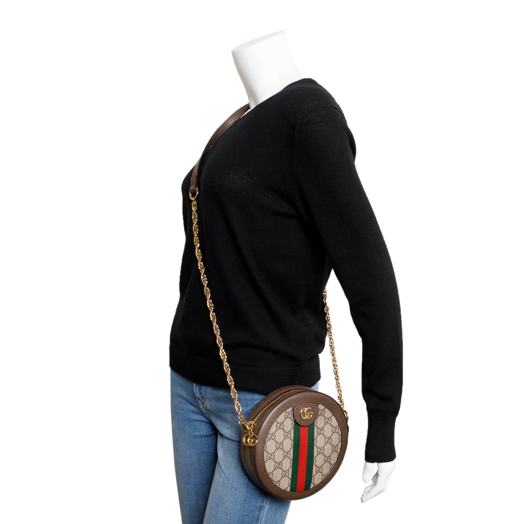 Gucci Ophidia GG Mini Round Shoulder Bag