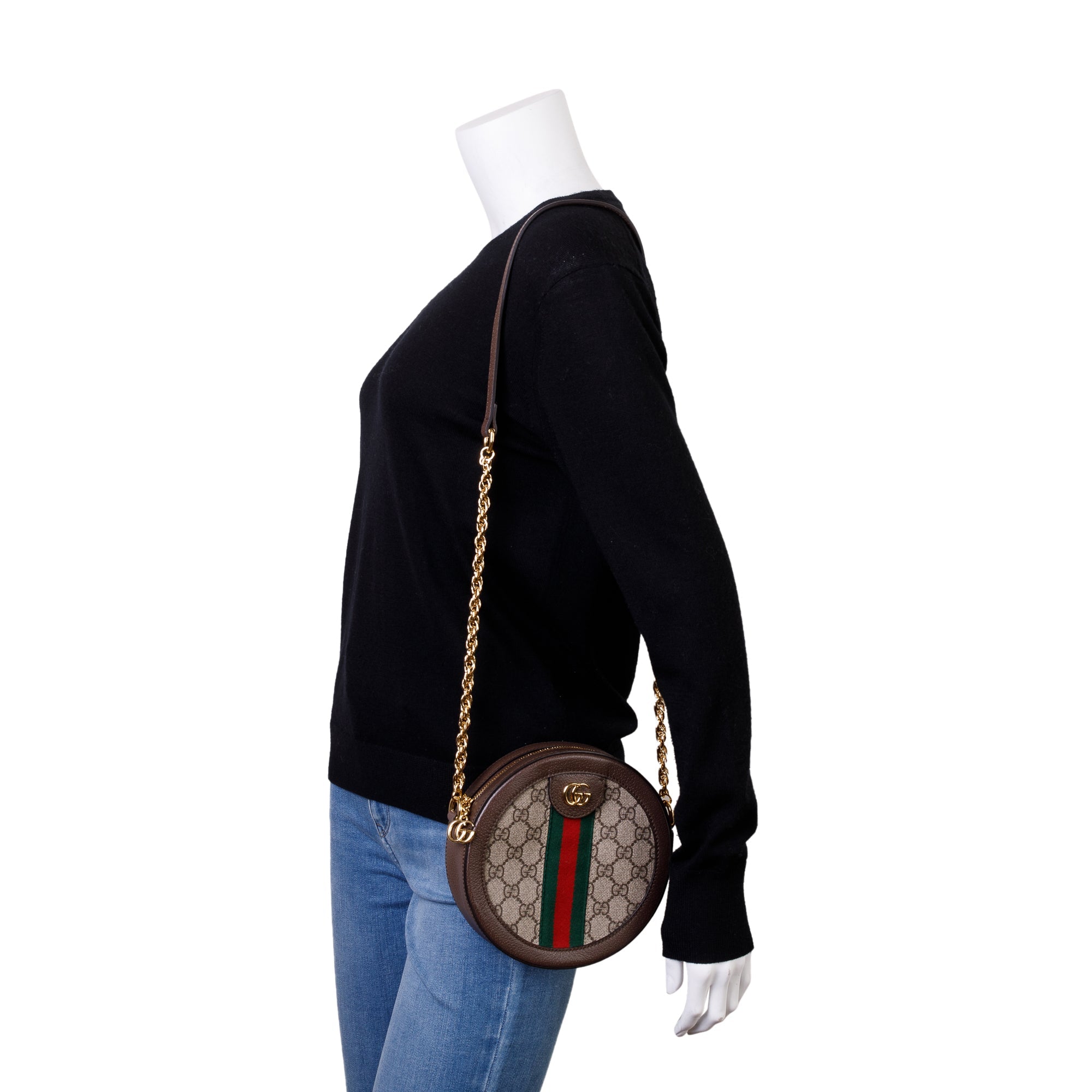Gucci Ophidia GG Mini Round Shoulder Bag