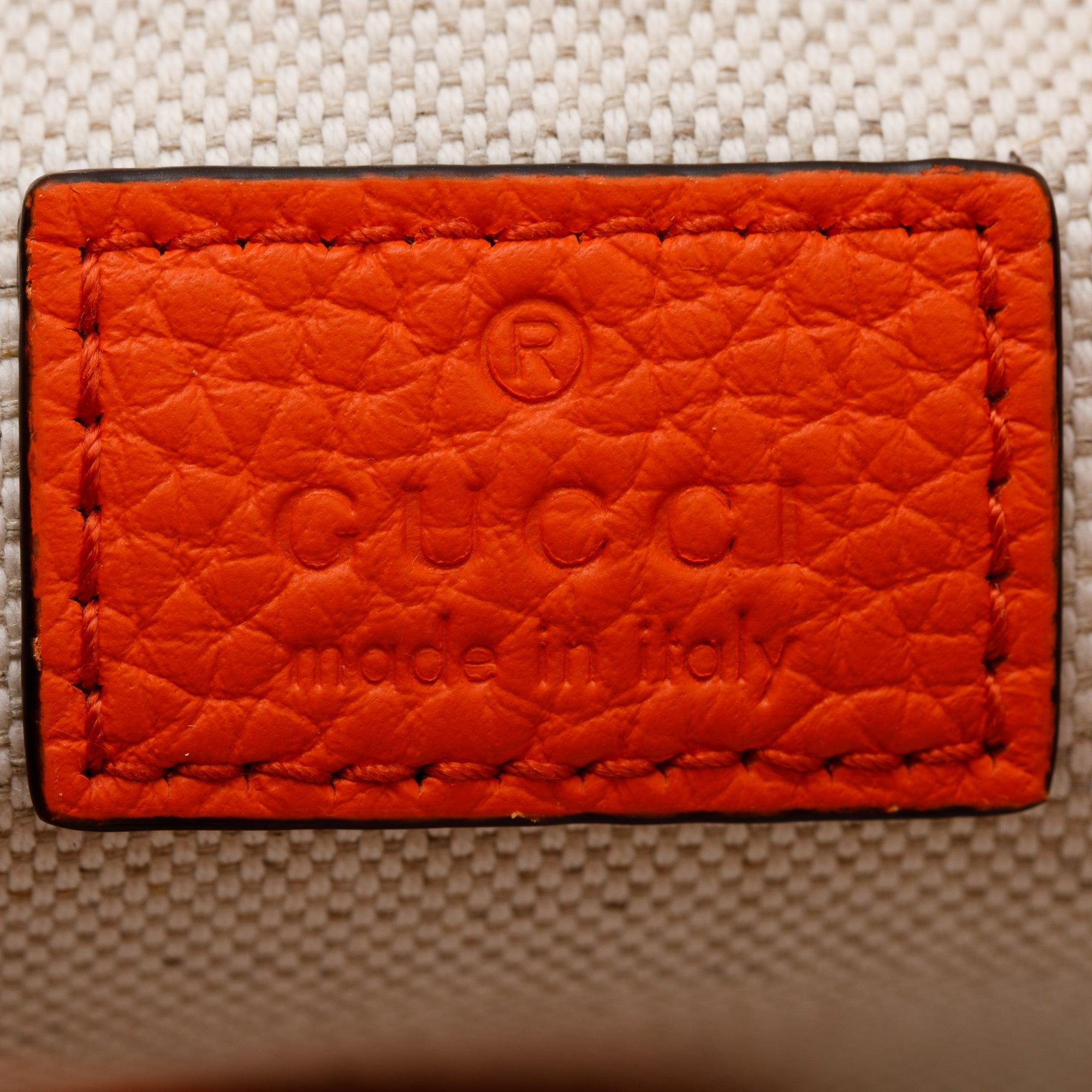 Gucci Orange Jumbo GG Leather Backpack