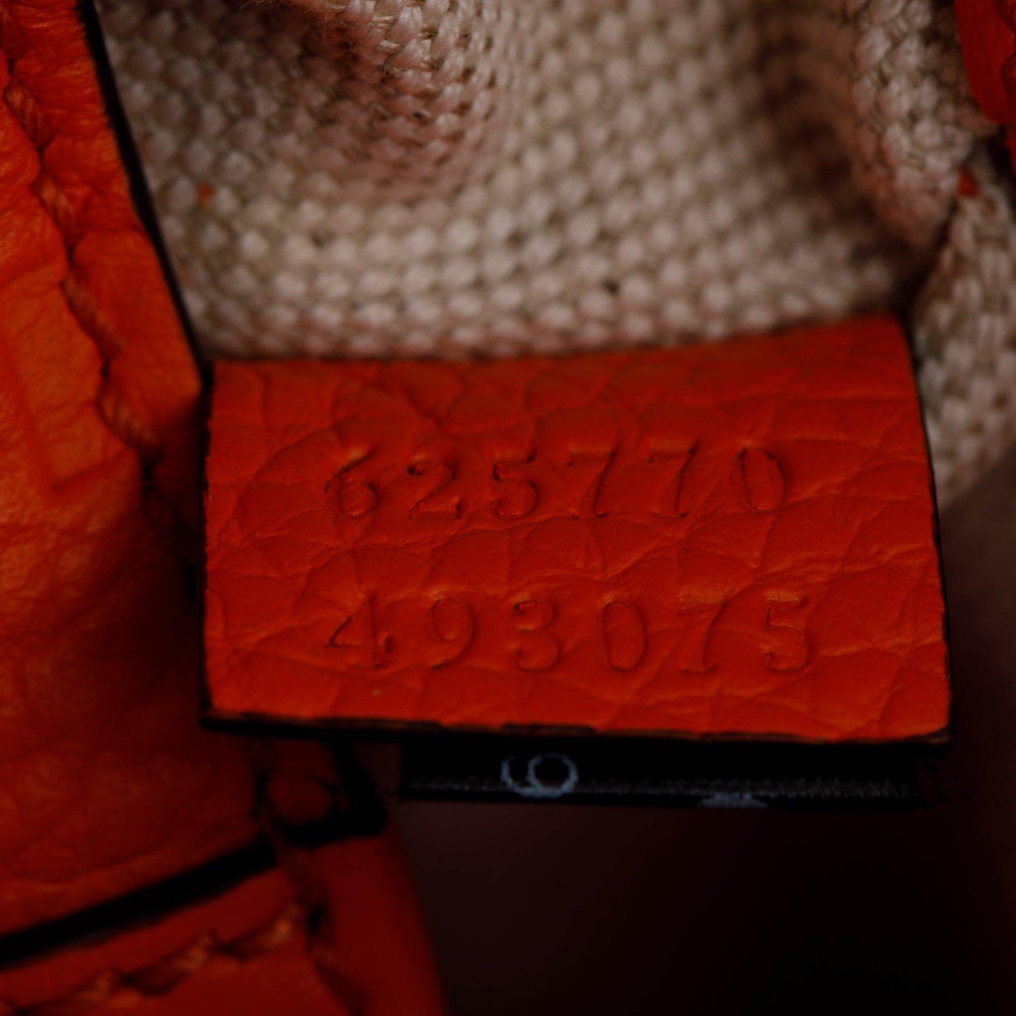 Gucci Orange Jumbo GG Leather Backpack