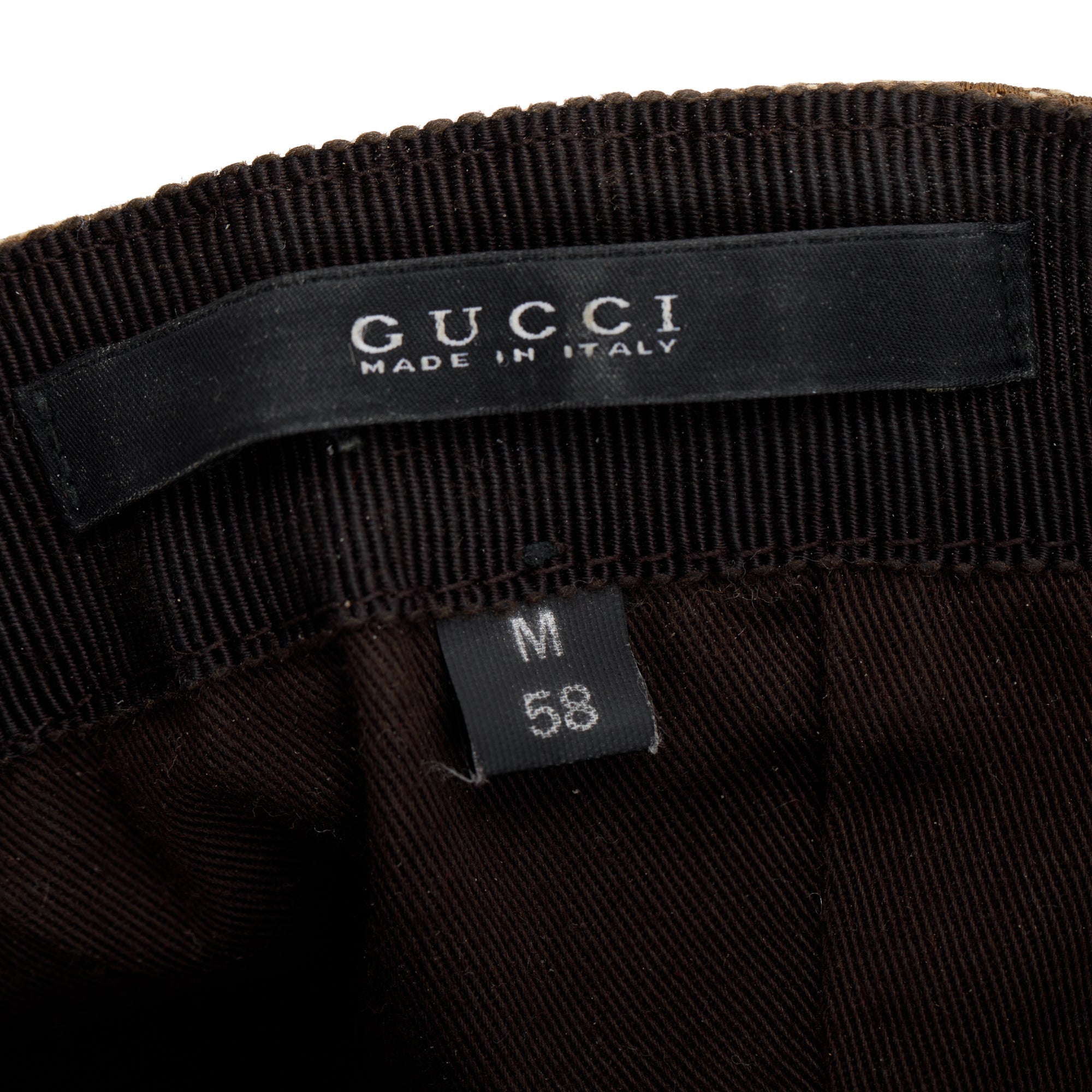 Gucci Original GG Canvas Baseball Hat with Web, Size M 58