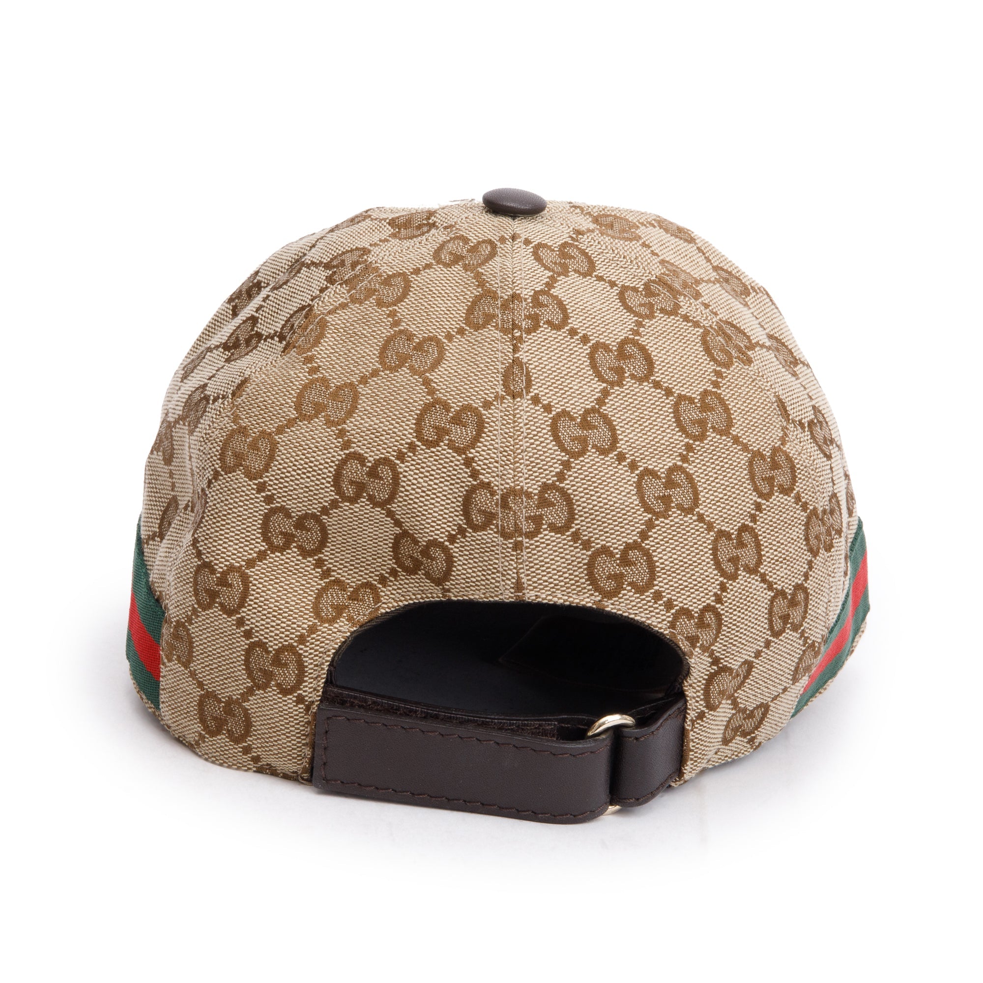 Gucci Original GG Canvas Baseball Hat with Web, Size S 57