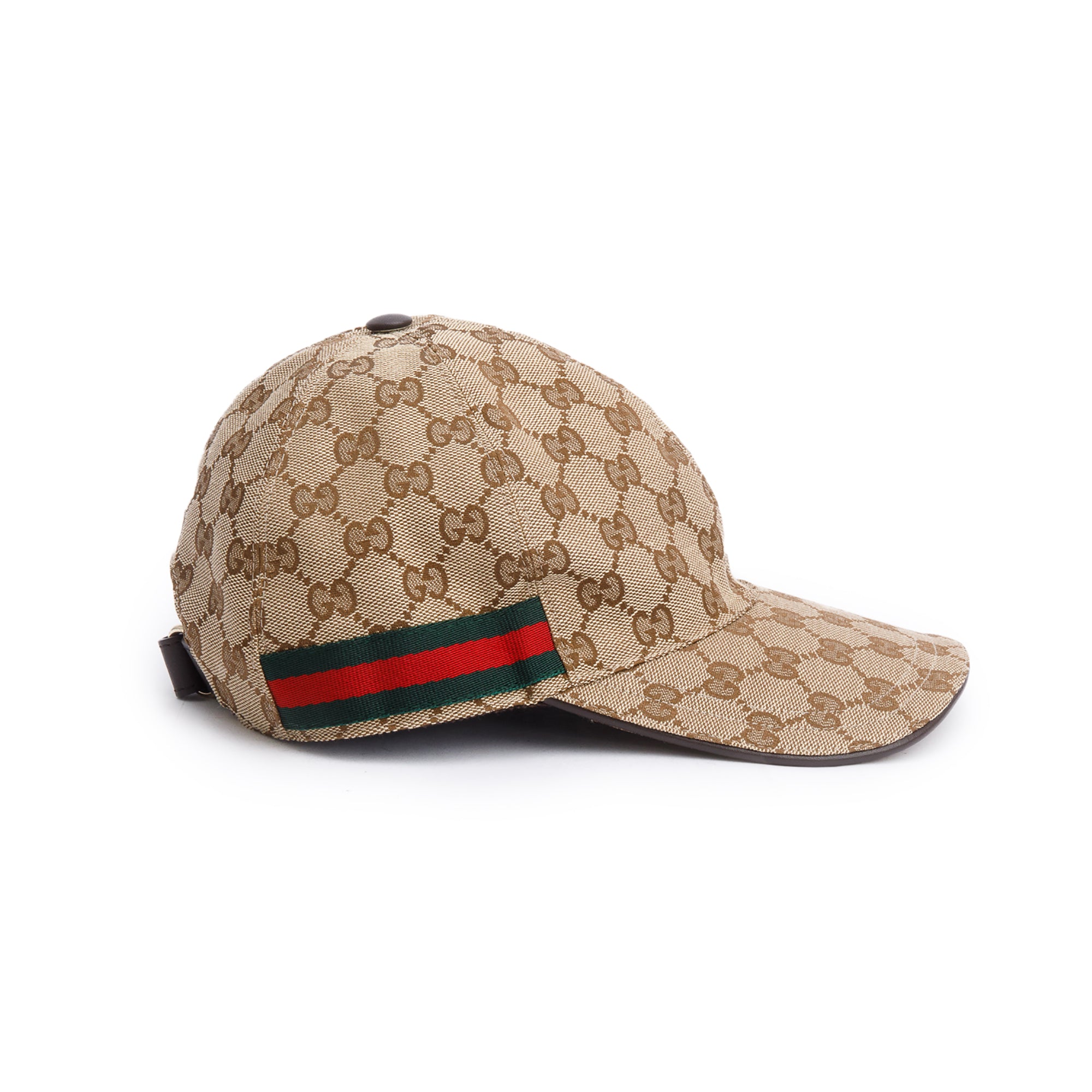 Gucci Original GG Canvas Baseball Hat with Web, Size S 57 w/ Box