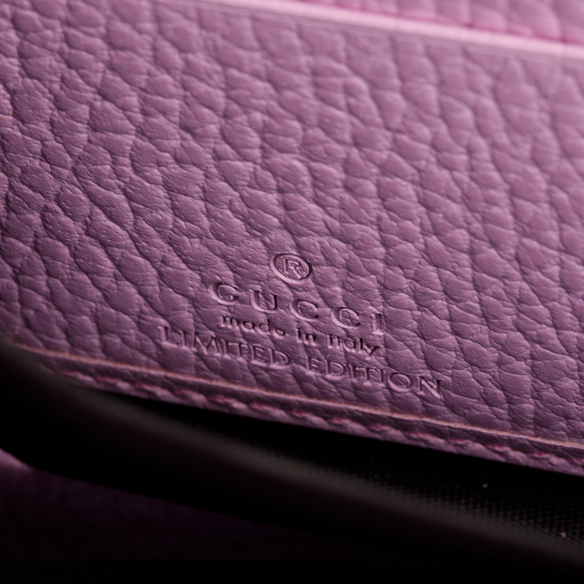 Gucci Pink Calfskin Leather Dollar GG Marmont Bosco Zip Around Wallet w/ Box & Receipt