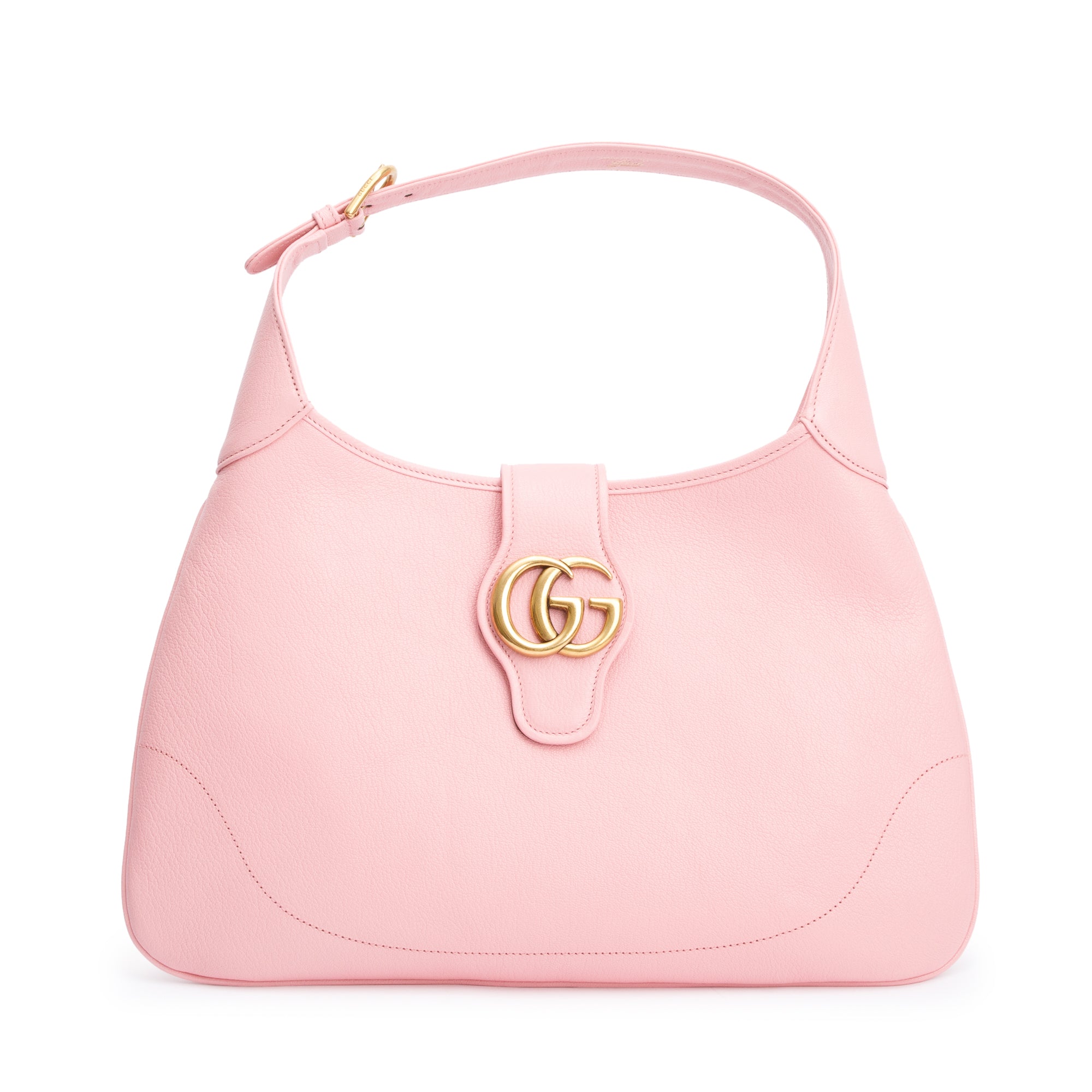 Gucci Pink Calfskin Leather Double GG Medium Aphrodite Shoulder Bag w/ Box