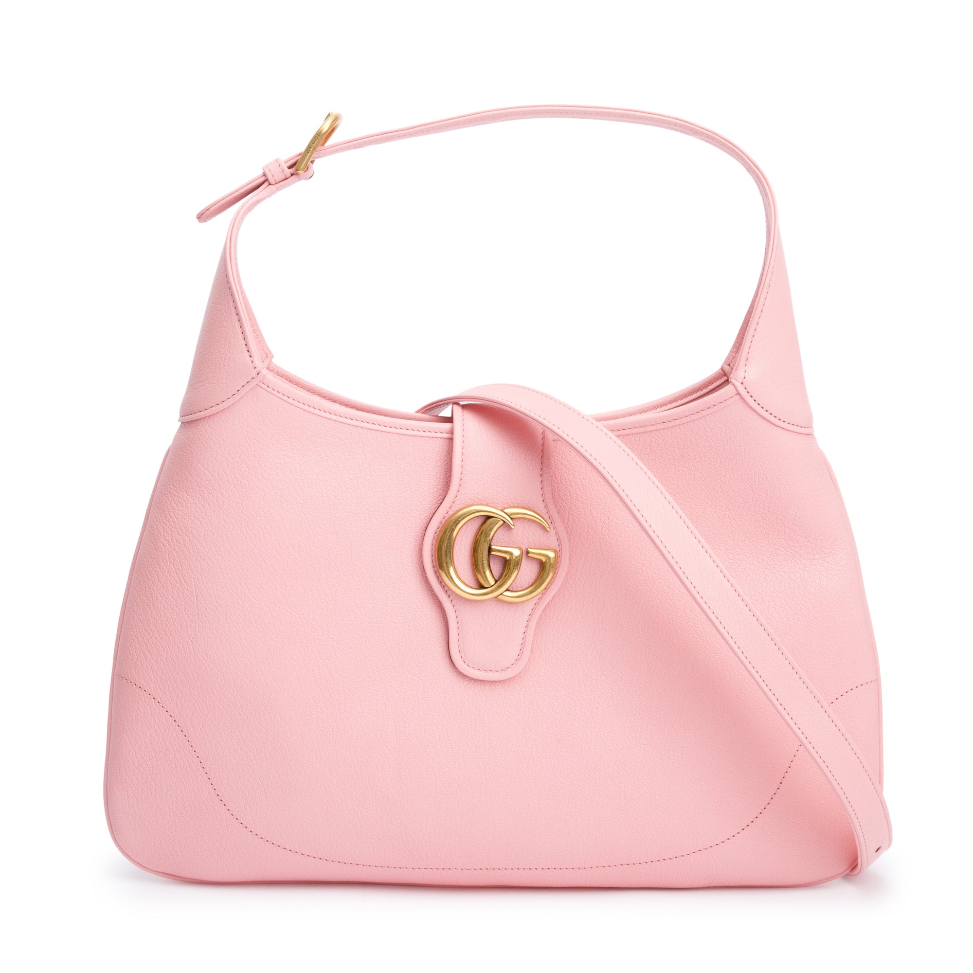 Gucci Pink Calfskin Leather Double GG Medium Aphrodite Shoulder Bag w/ Box