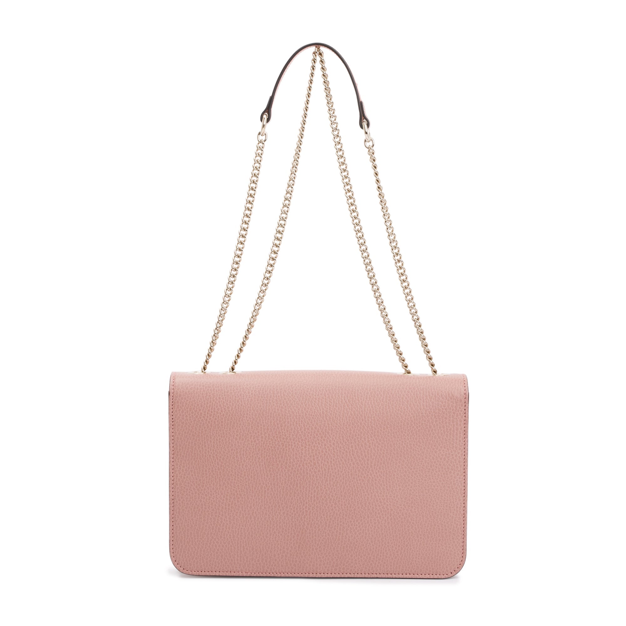 Gucci Pink Calfskin Leather Medium Dollar Interlocking GG Shoulder Bag w/ Box