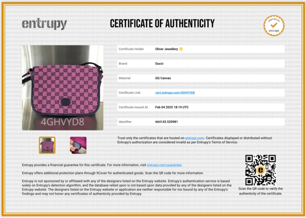 Gucci Pink GG Canvas Children's Messenger Bag