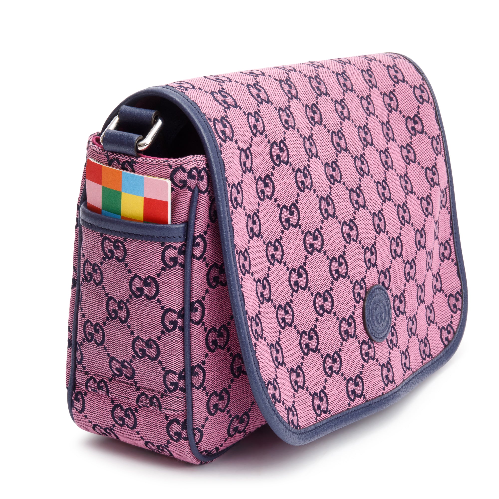 Gucci Pink GG Canvas Children's Messenger Bag