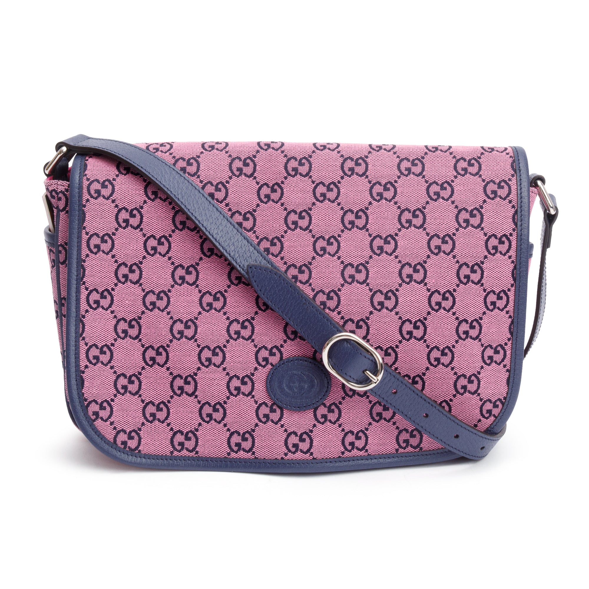 Gucci Pink GG Canvas Children's Messenger Bag
