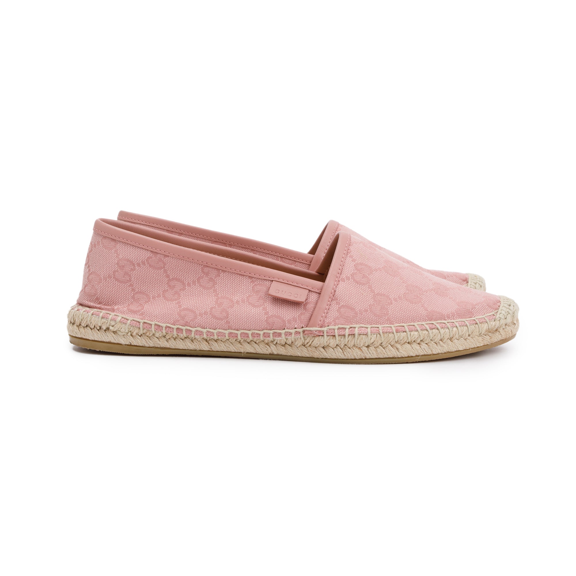 Gucci Pink GG Canvas Espadrille, Size 38