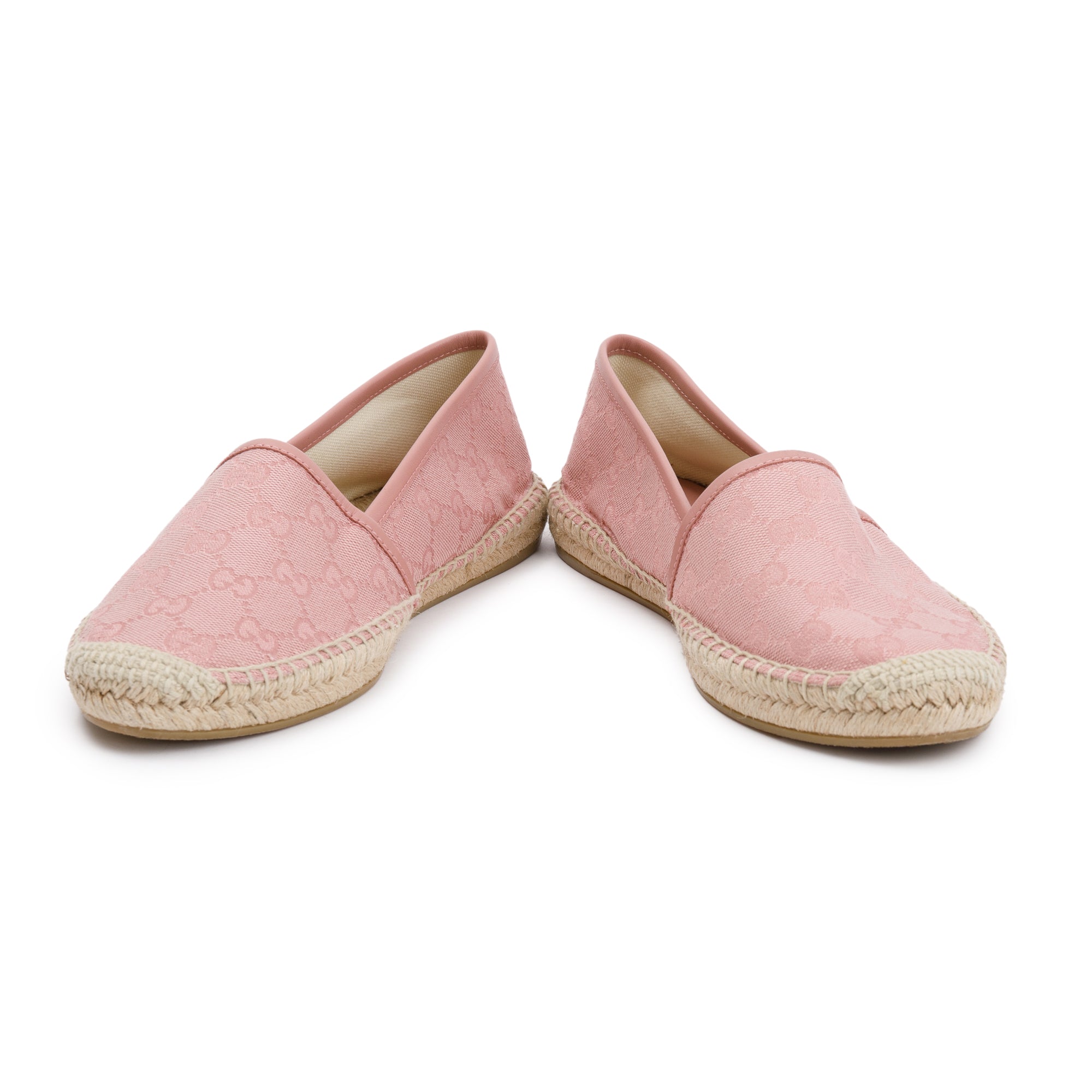 Gucci Pink GG Canvas Espadrille, Size 38