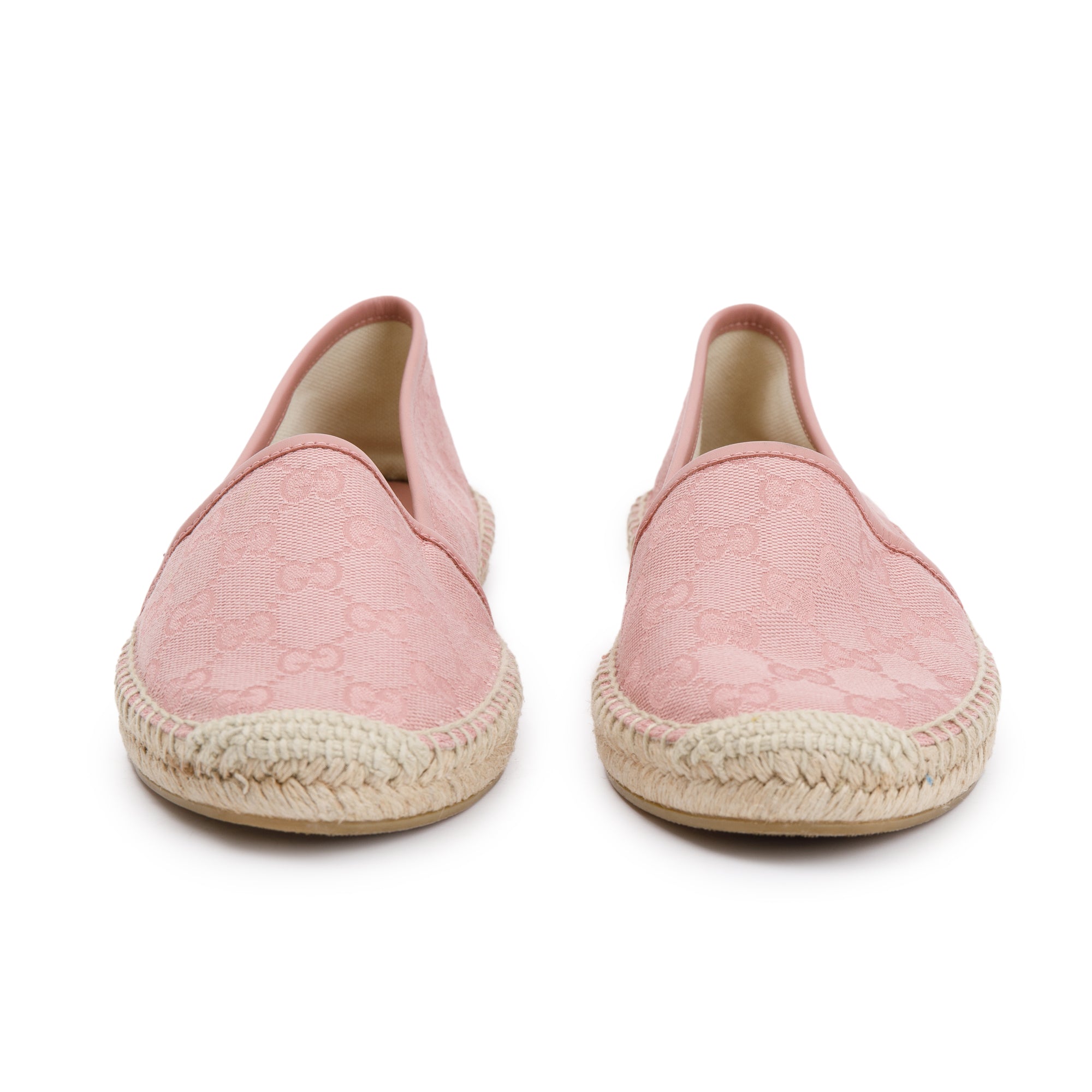 Gucci Pink GG Canvas Espadrille, Size 38