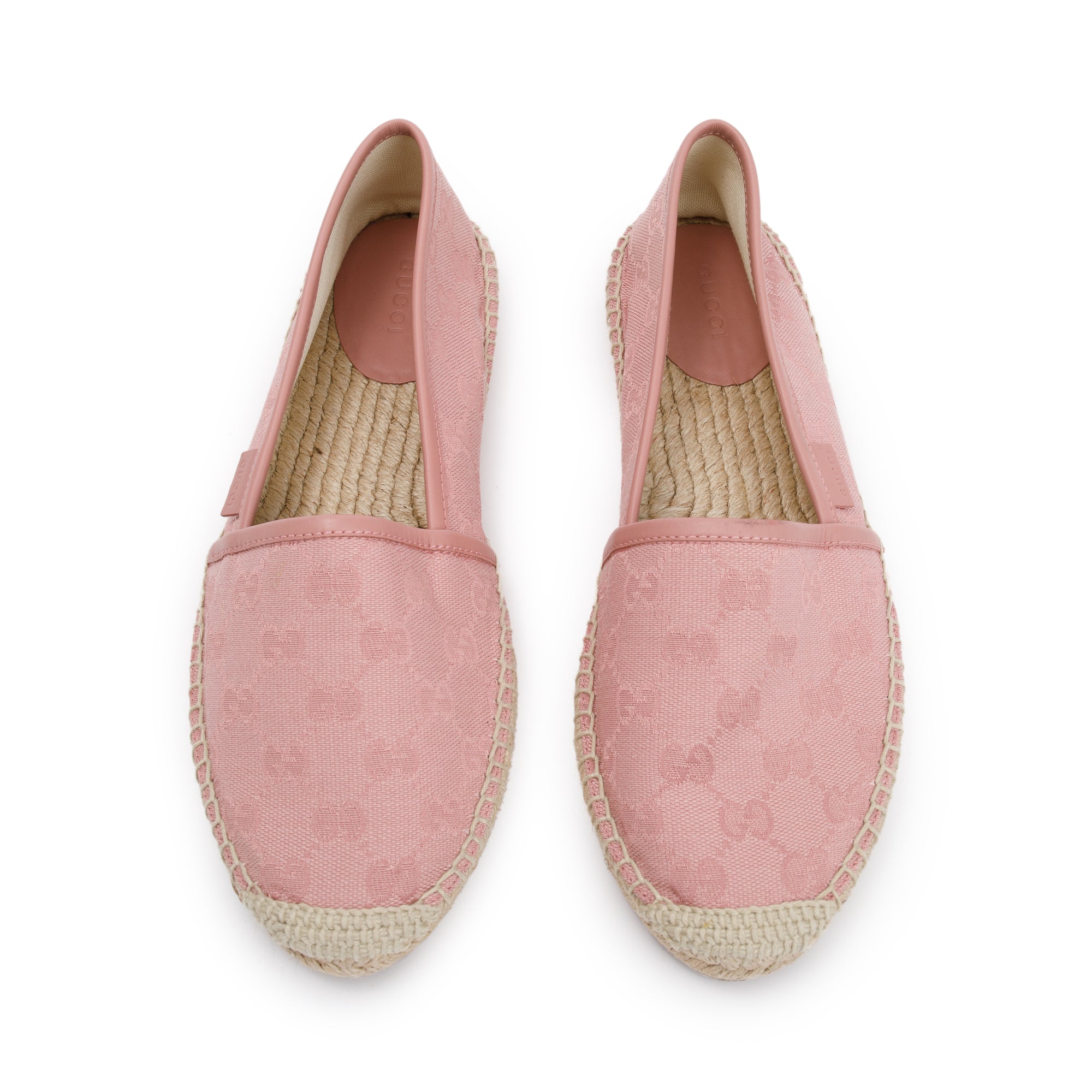 Gucci Pink GG Canvas Espadrille, Size 38
