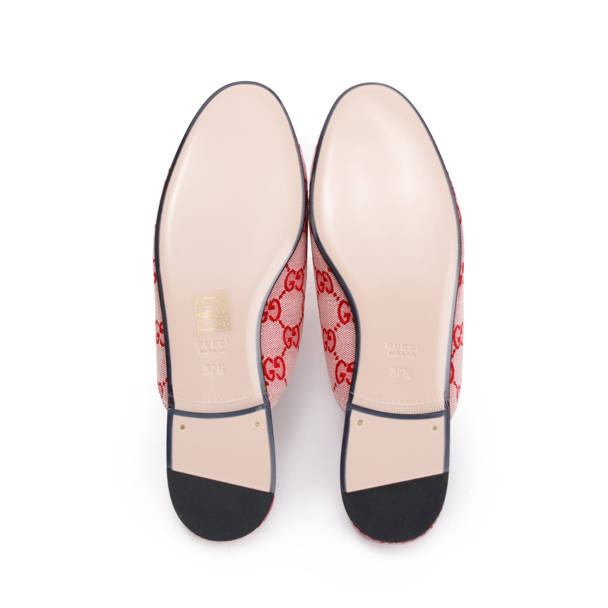 Gucci Pink GG Canvas Princetown Slipper, Size 37.5 w/ Box