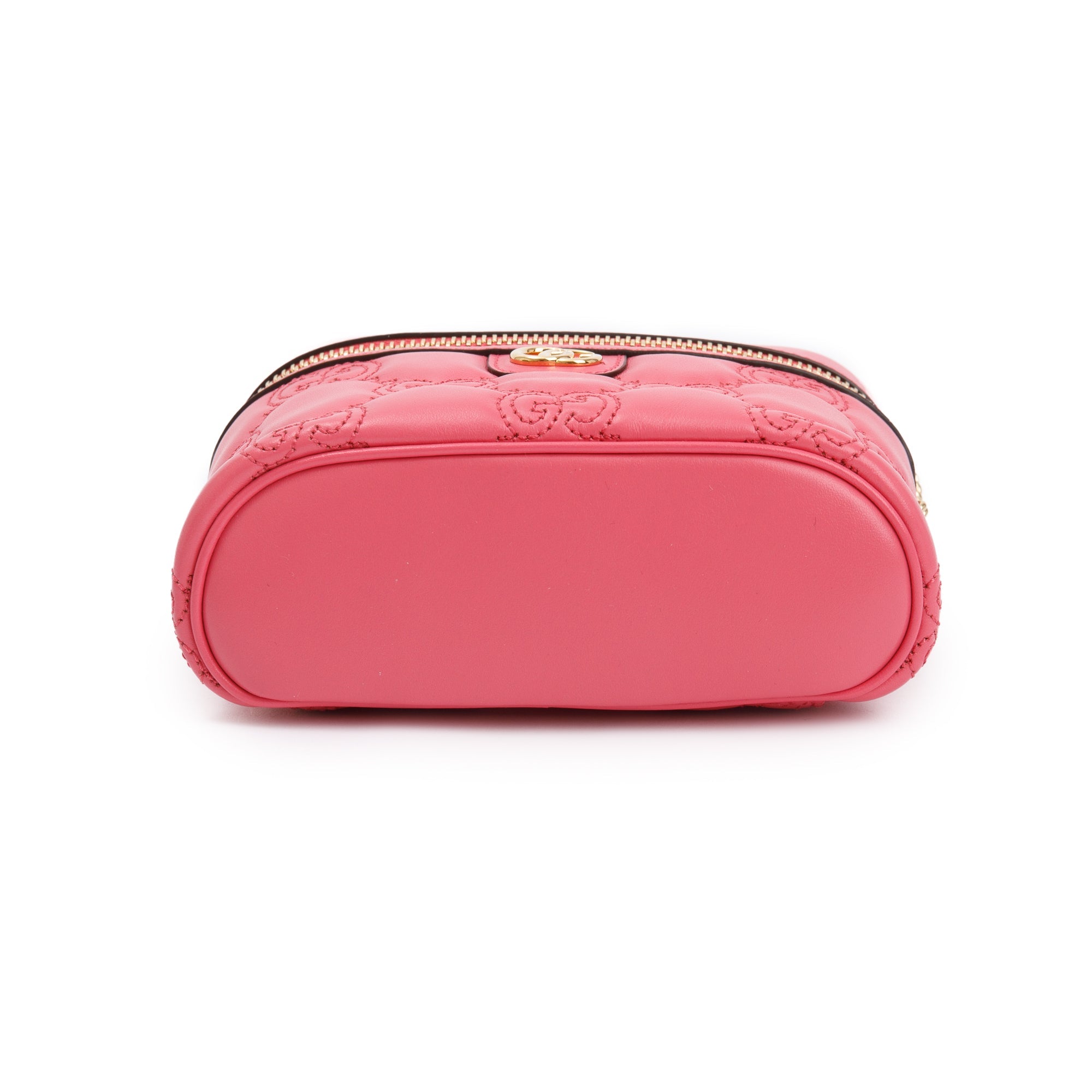 Gucci Pink GG Marmont Matelasse Leather Mini Top Handle Bag