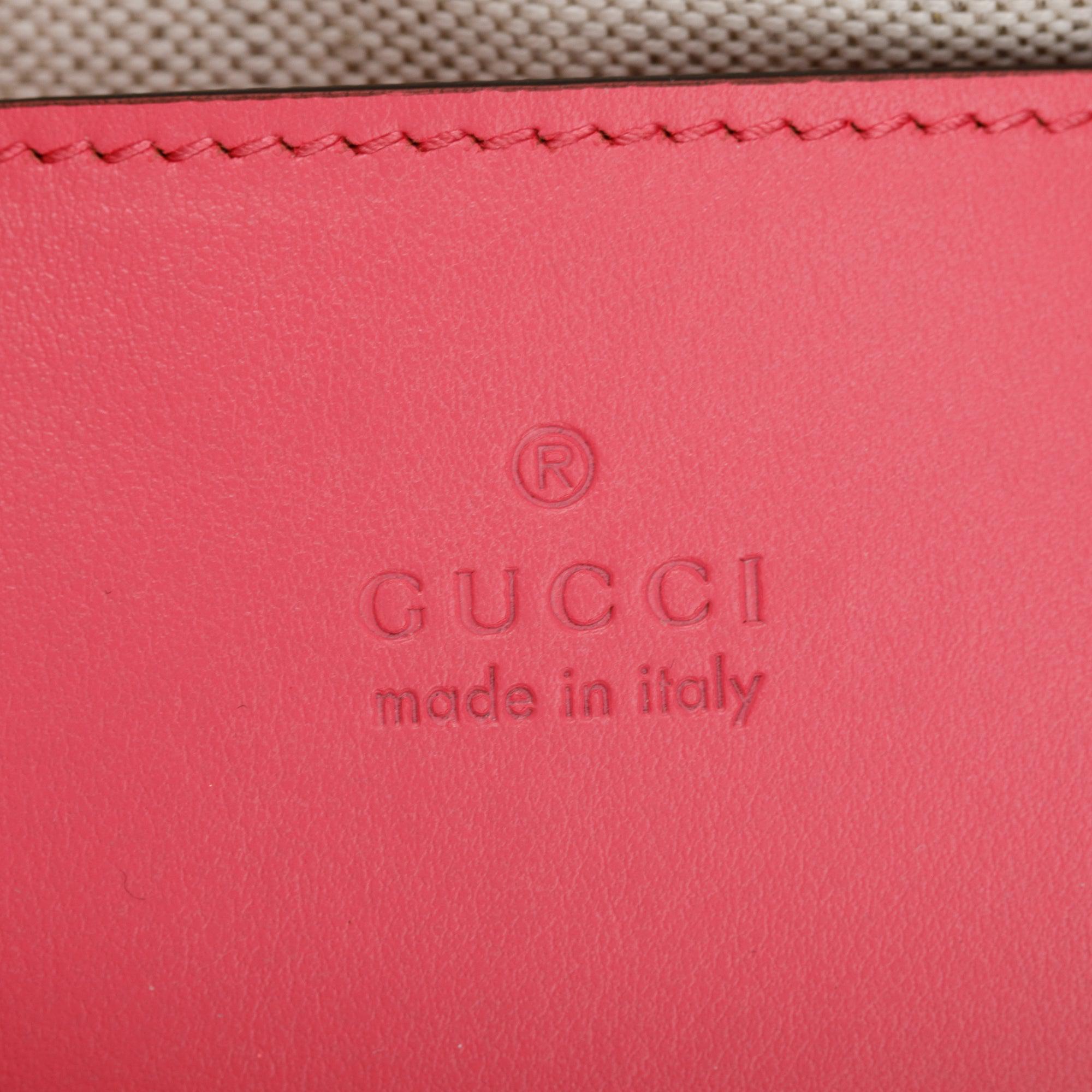 Gucci Pink GG Marmont Matelasse Leather Mini Top Handle Bag