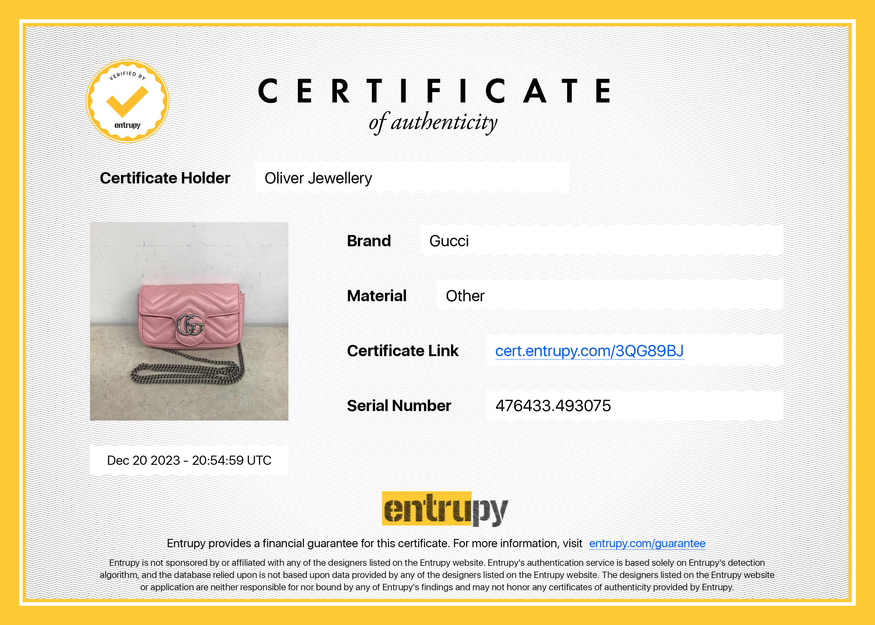 Gucci Pink GG Marmont Matelasse Leather Super Mini Bag w/ Box