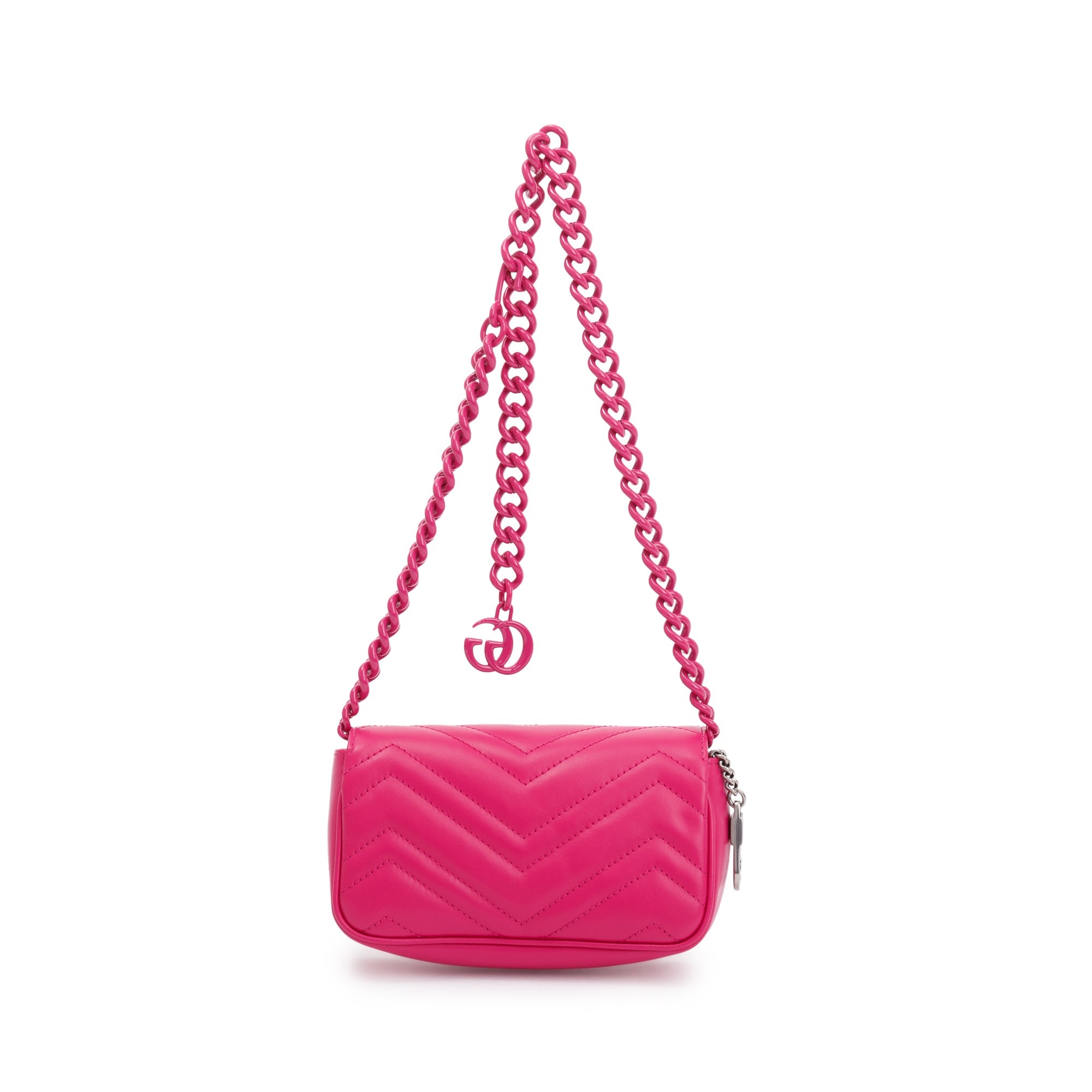 Gucci Pink GG Marmont Matelasse Monochrome Belt Bag w/ Box