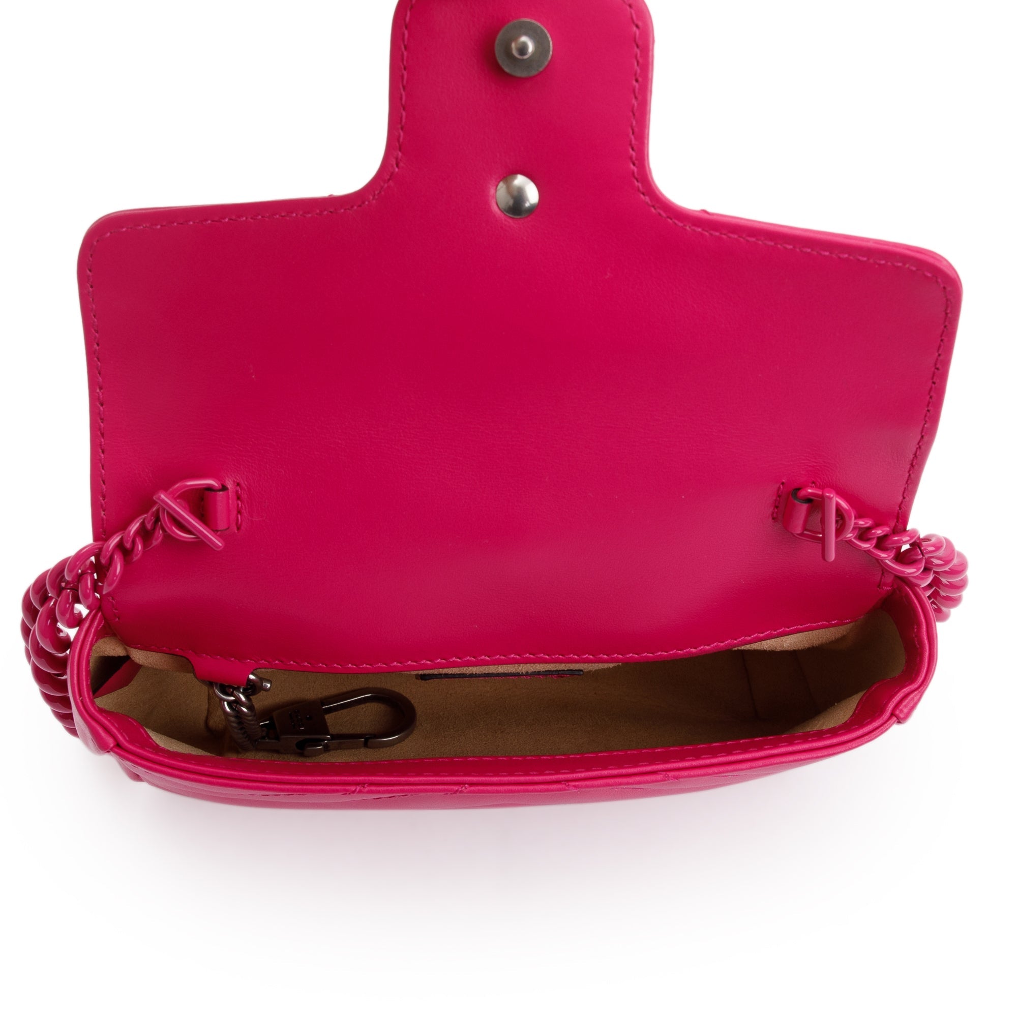 Gucci Pink GG Marmont Matelasse Monochrome Belt Bag w/ Box