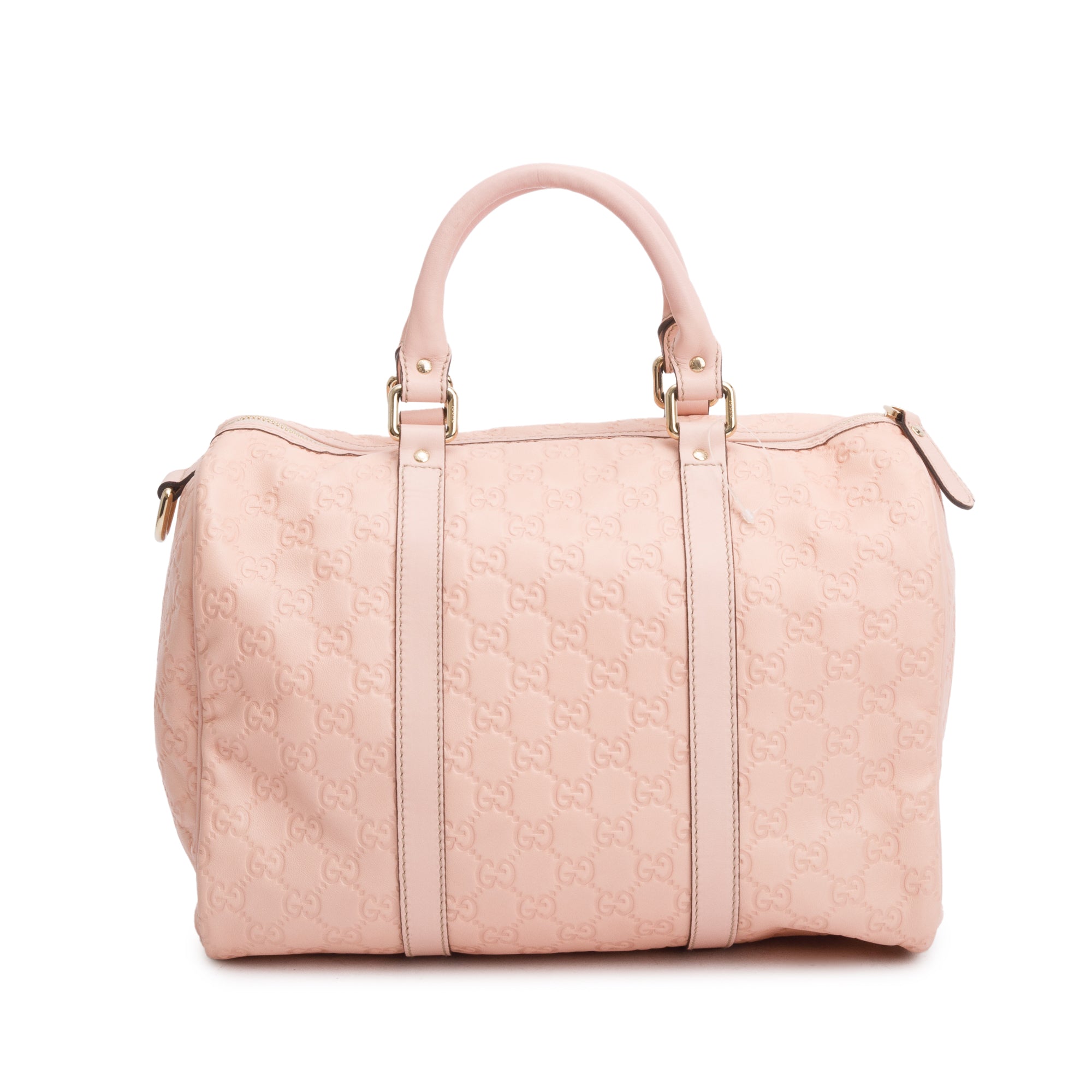 Gucci Pink GG Signature Leather Medium Joy Boston Bag