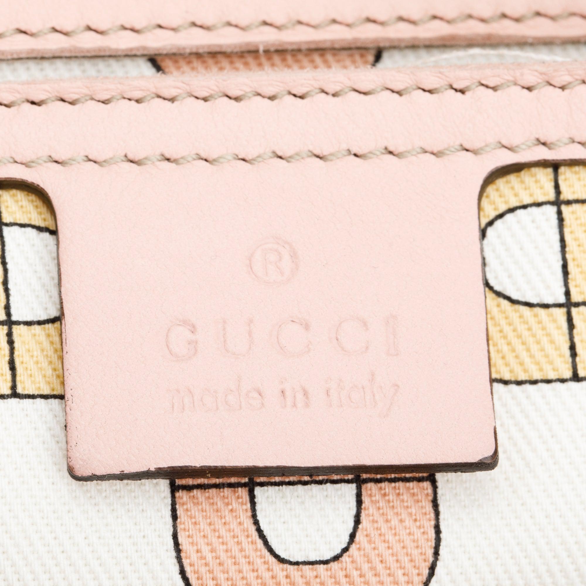 Gucci Pink GG Signature Leather Medium Joy Boston Bag