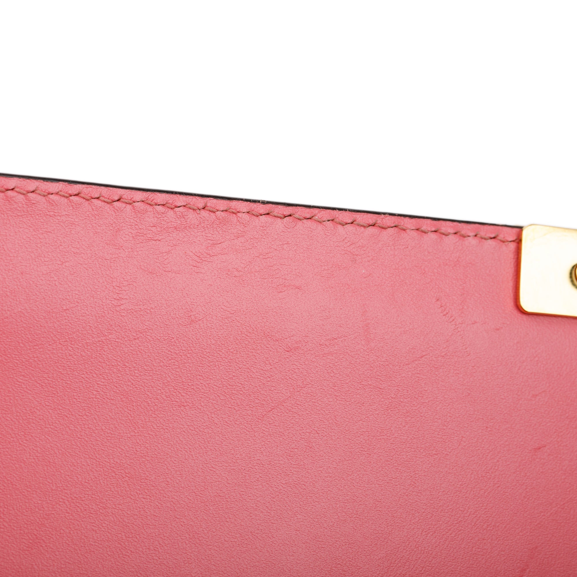 Gucci Pink GG Signature Leather Medium Padlock Shoulder Bag w/ Box